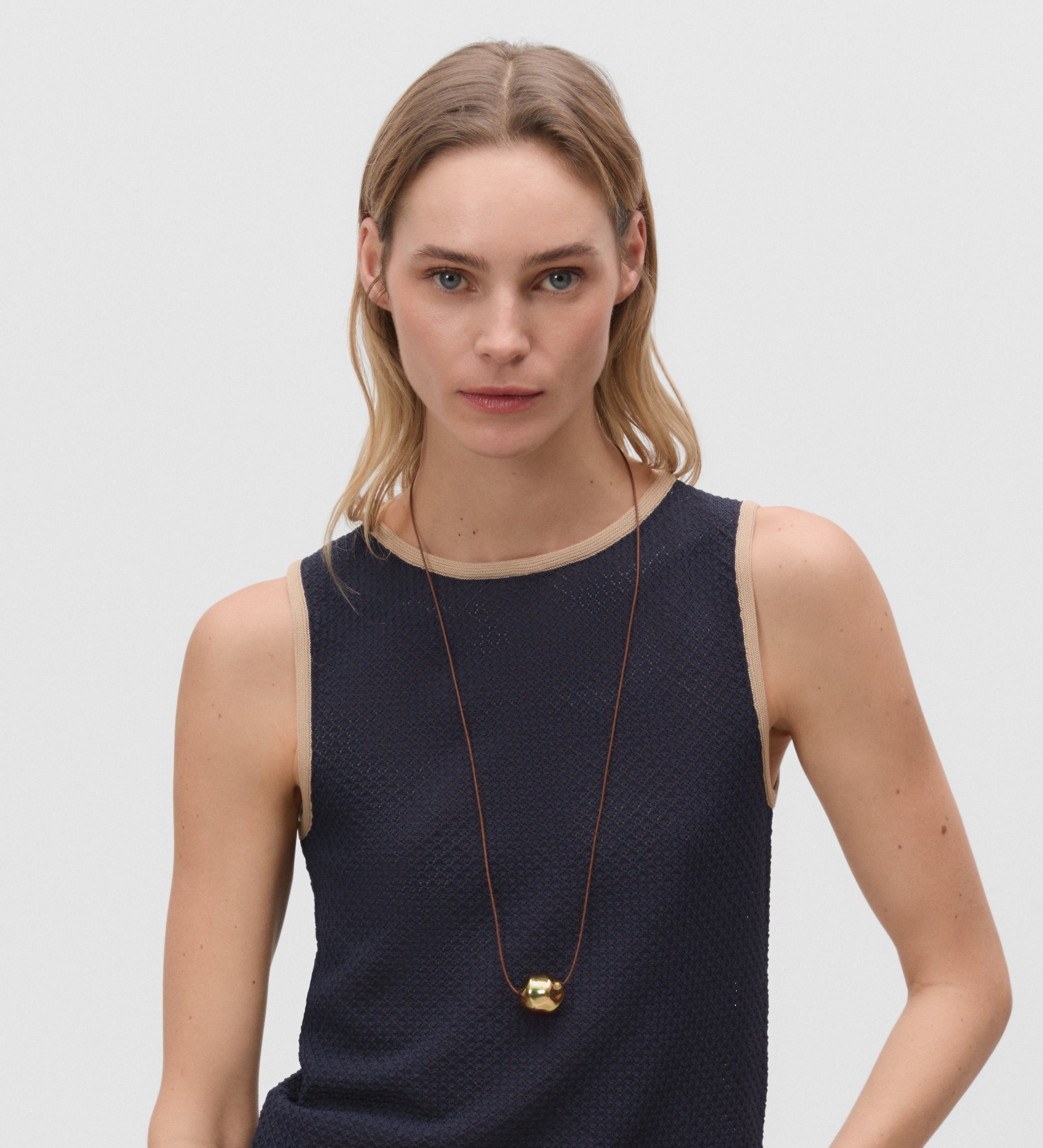 Openwork knitted top