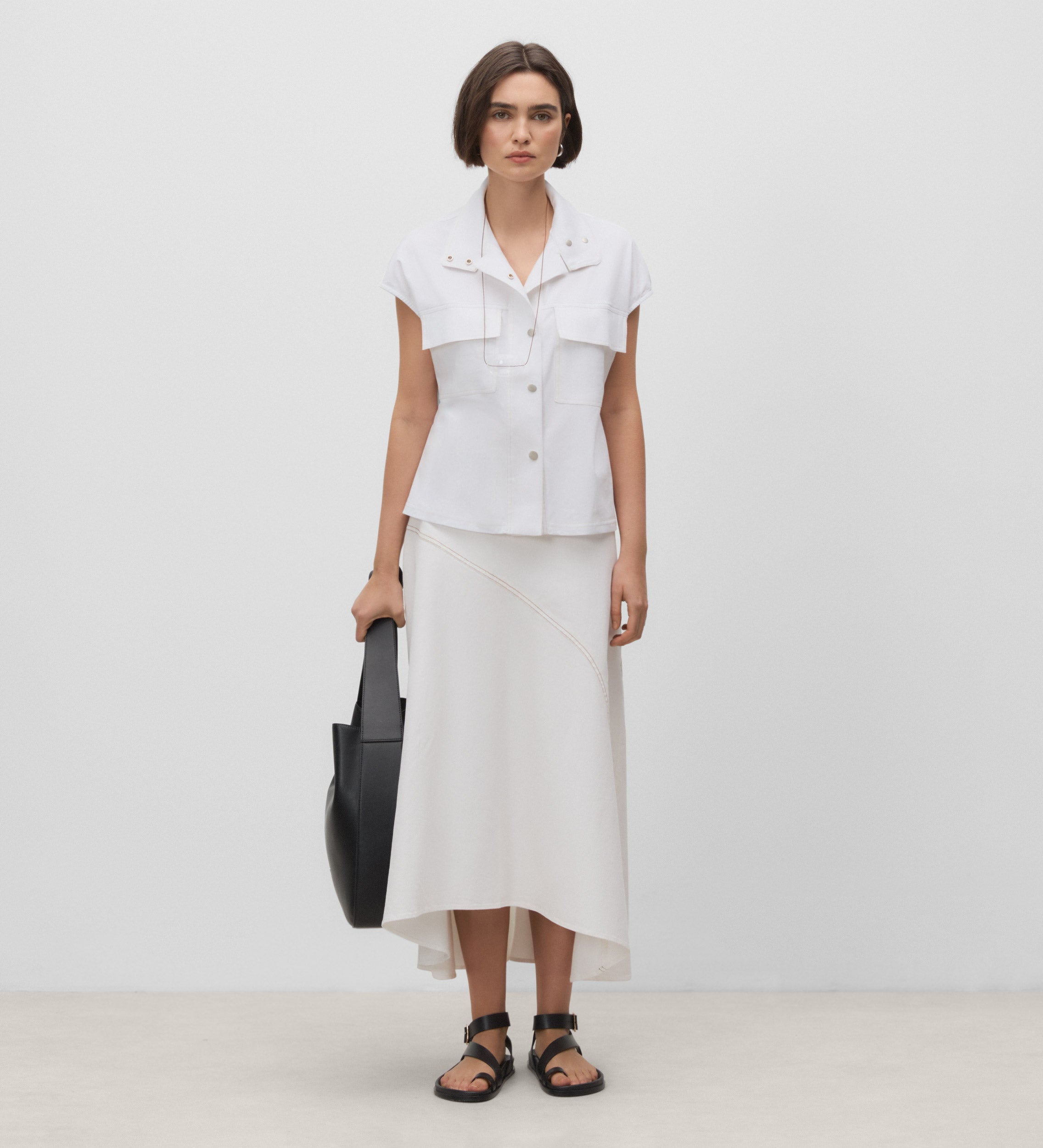 High neck T-shirt
