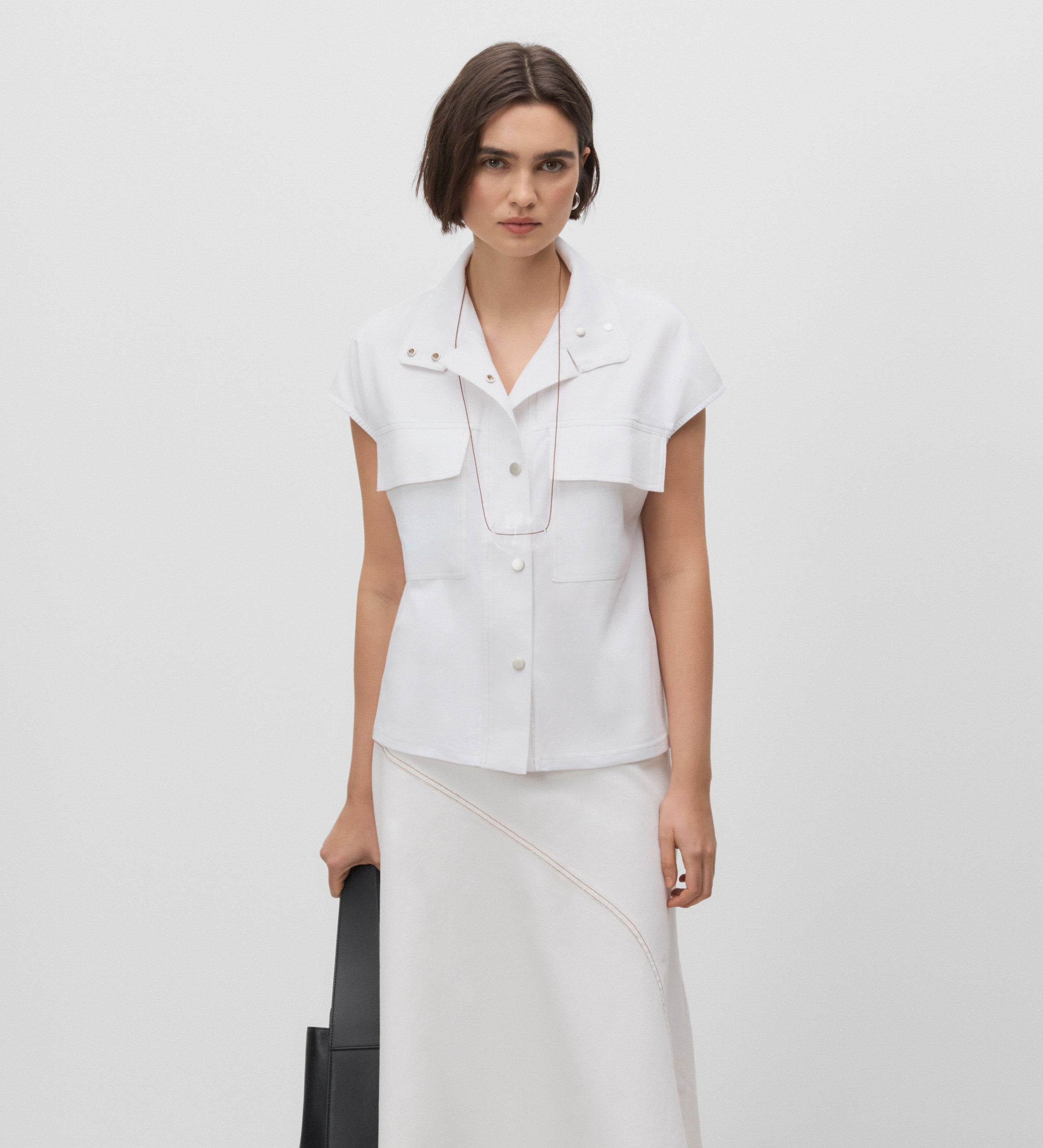 High neck T-shirt