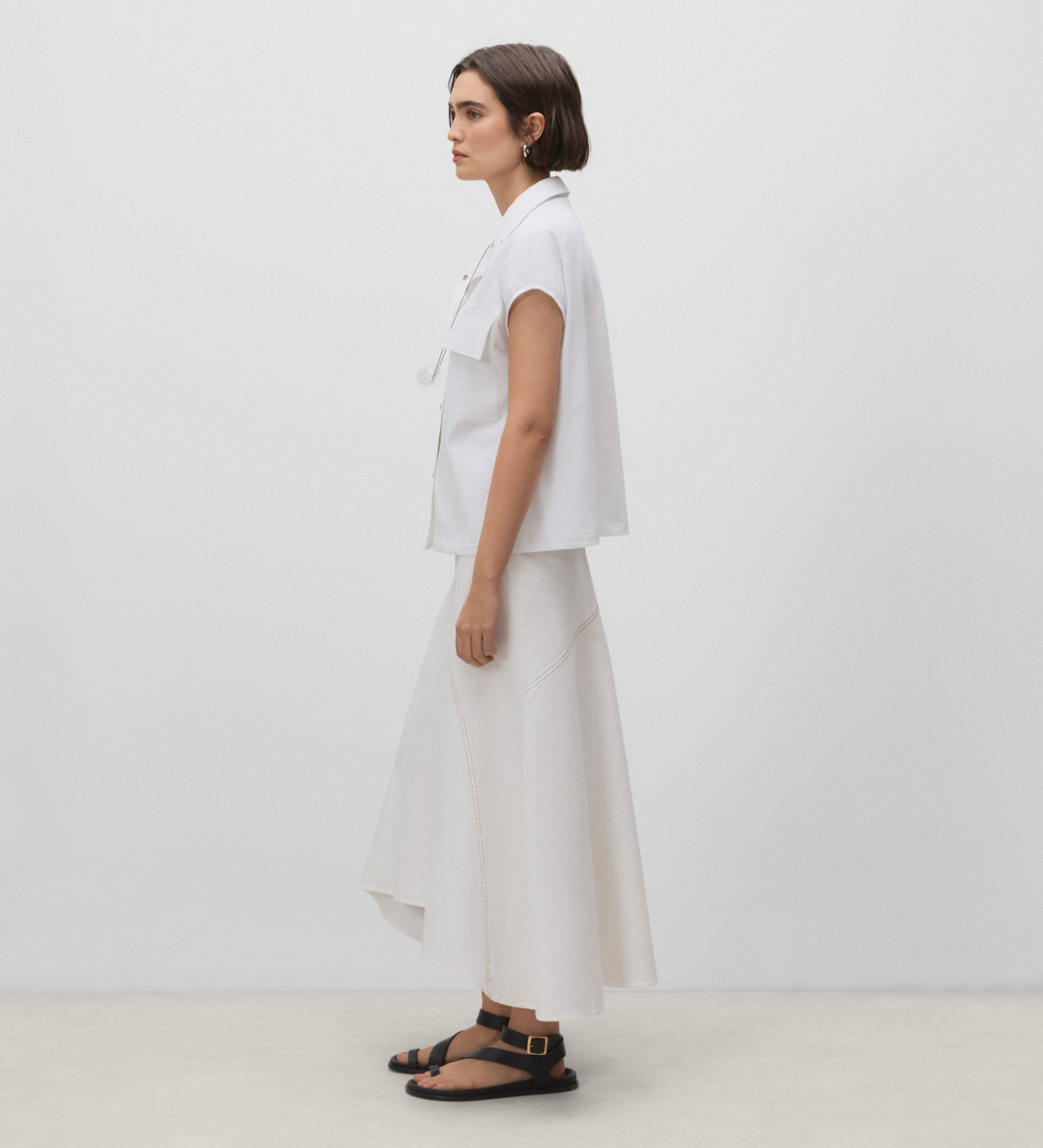 High neck T-shirt