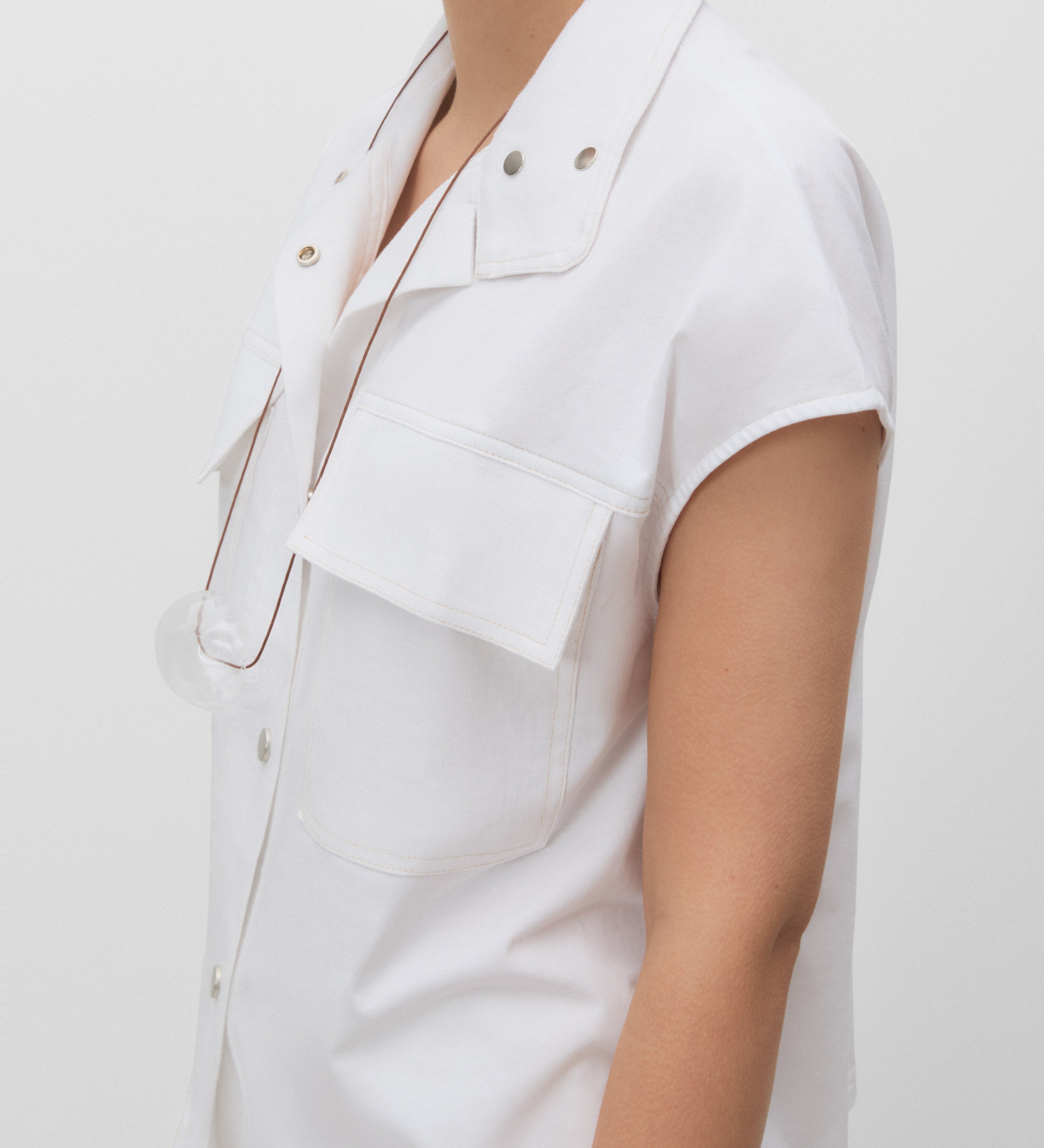 High neck T-shirt