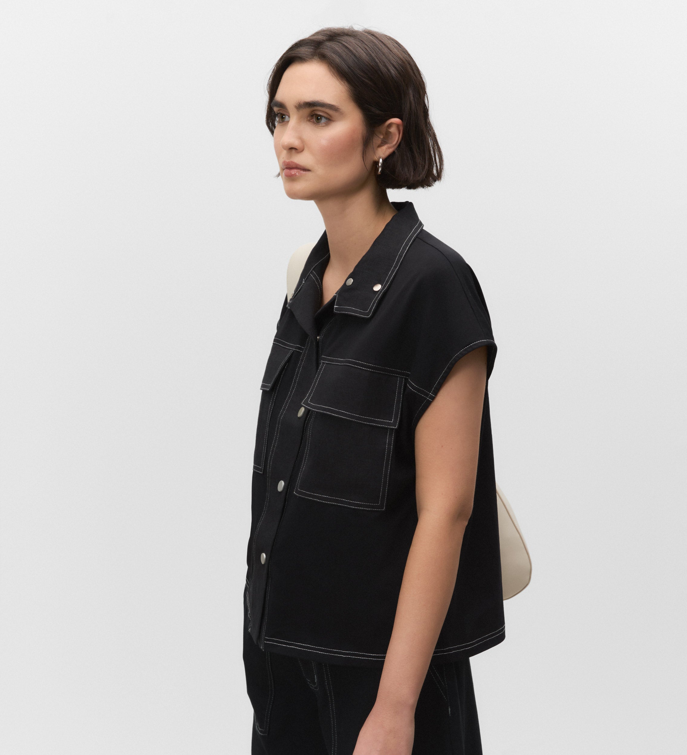 High neck T-shirt