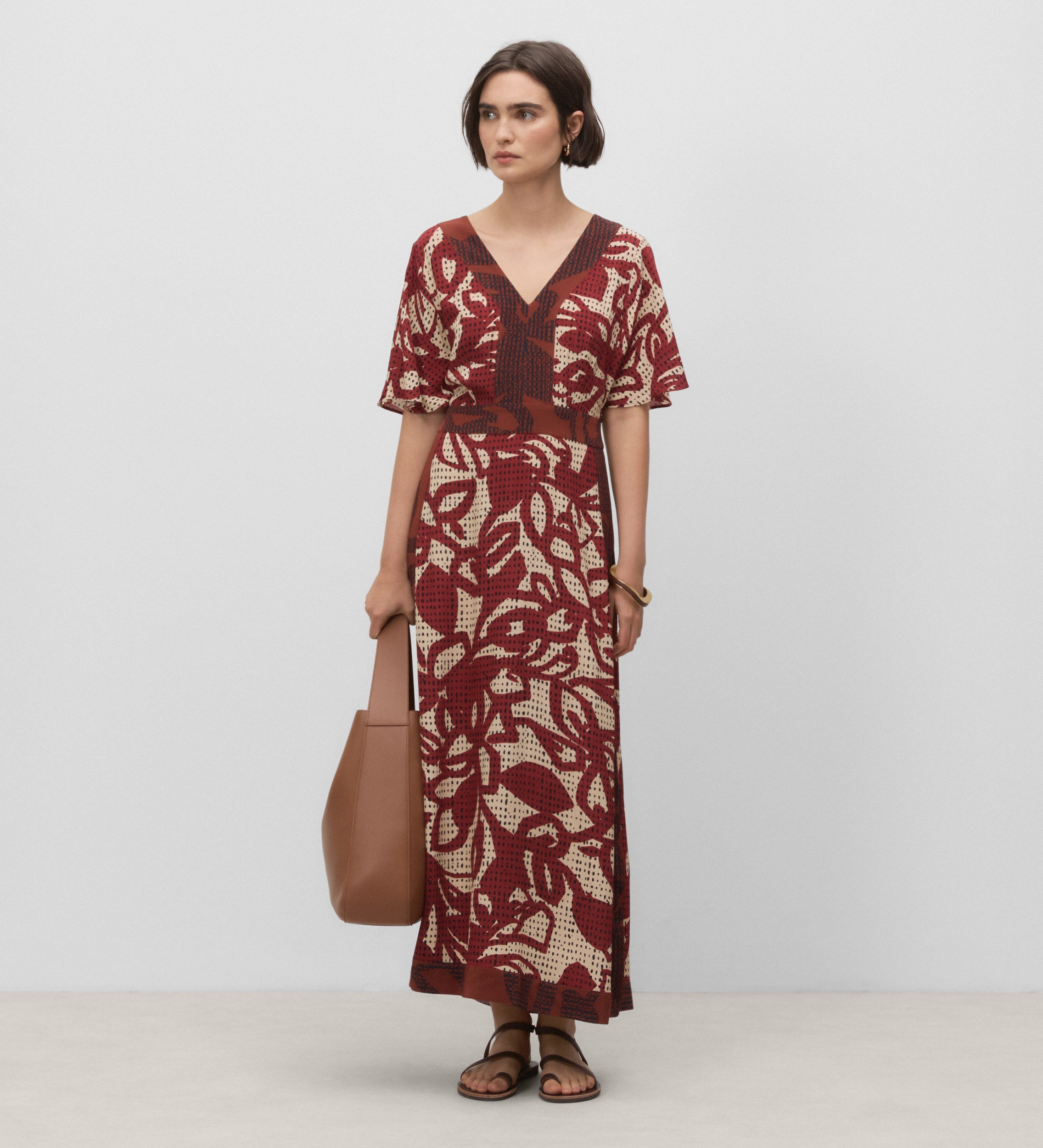 Vestido midi estampado