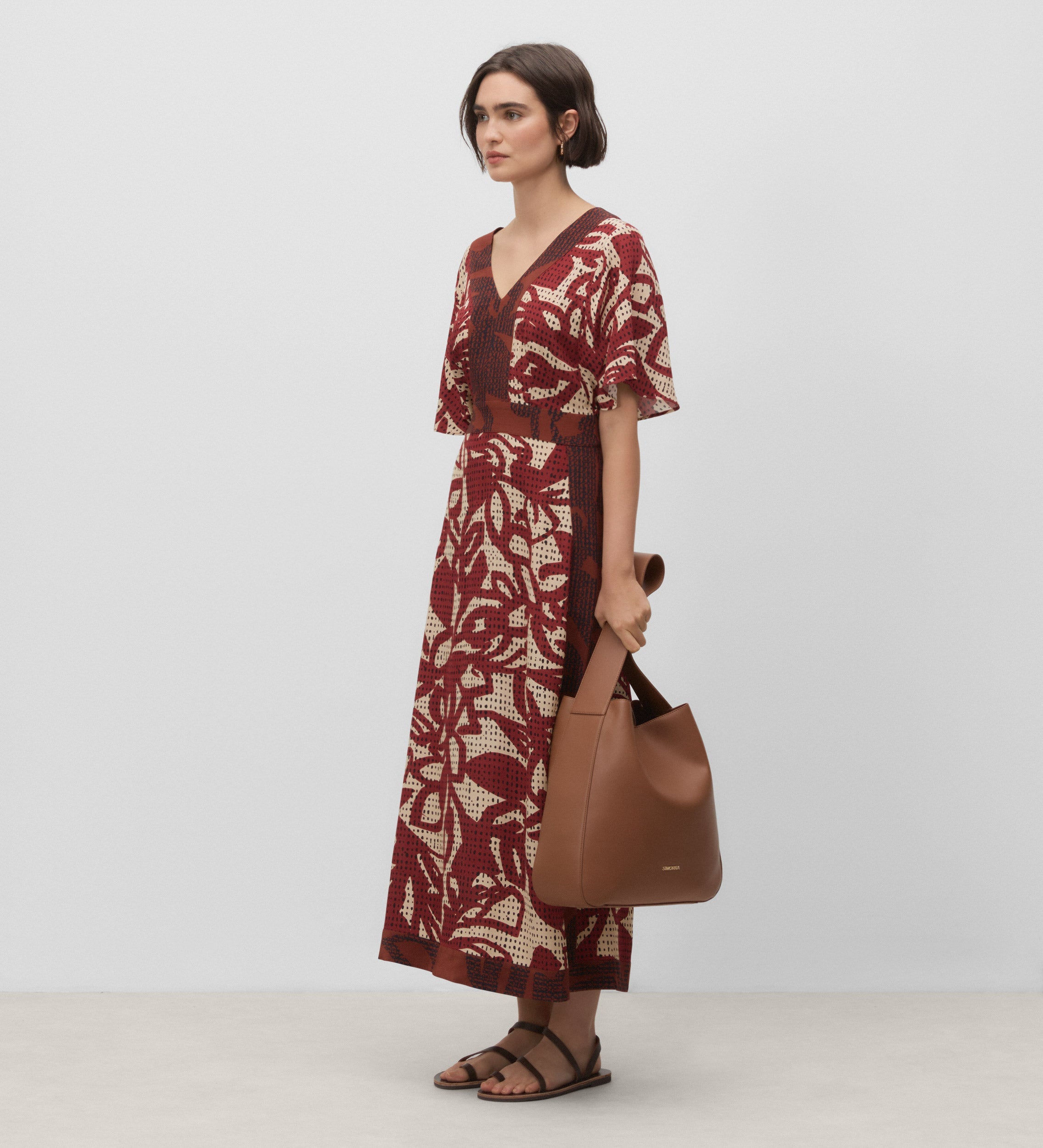 Vestido midi estampado