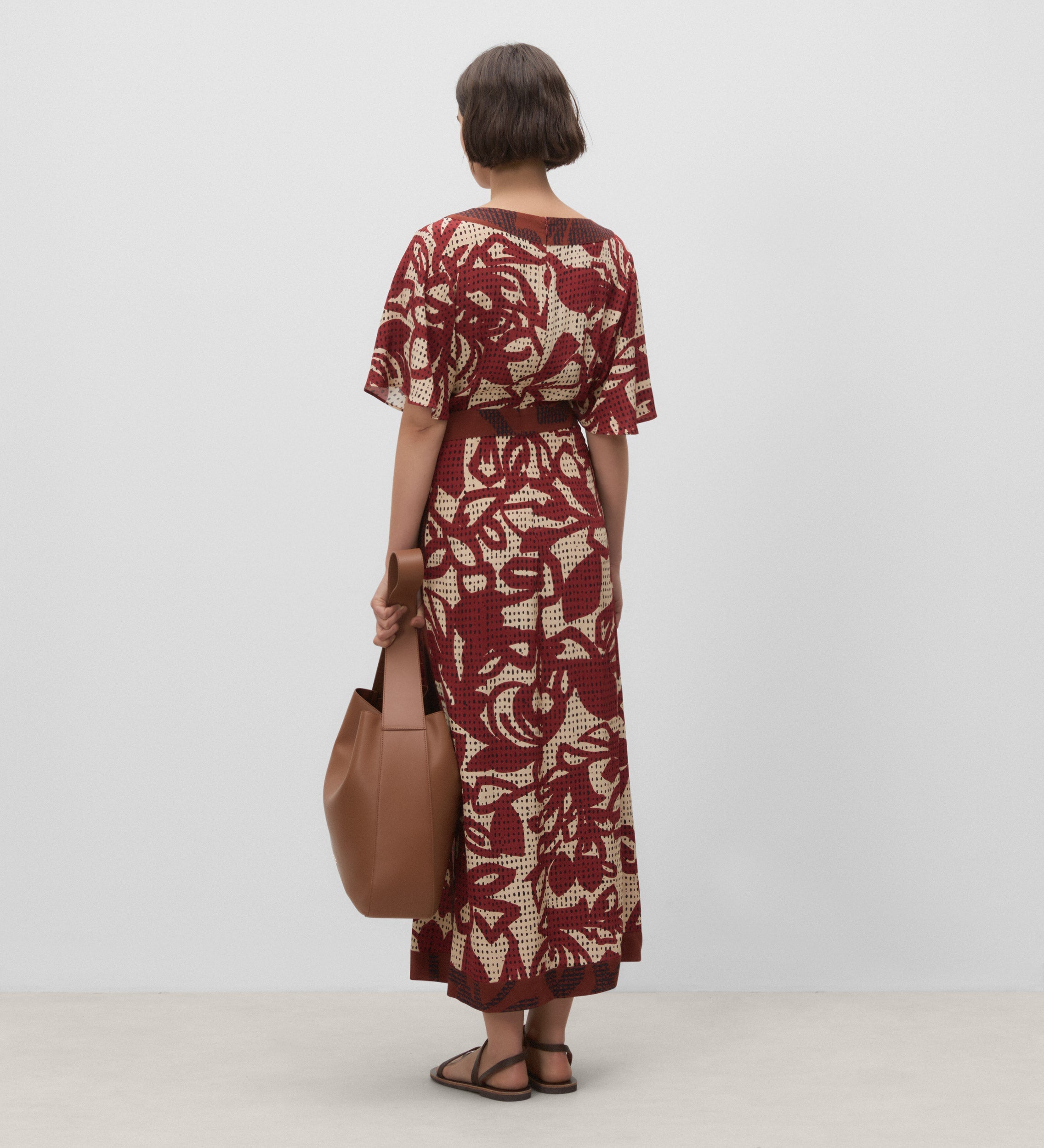 Vestido midi estampado