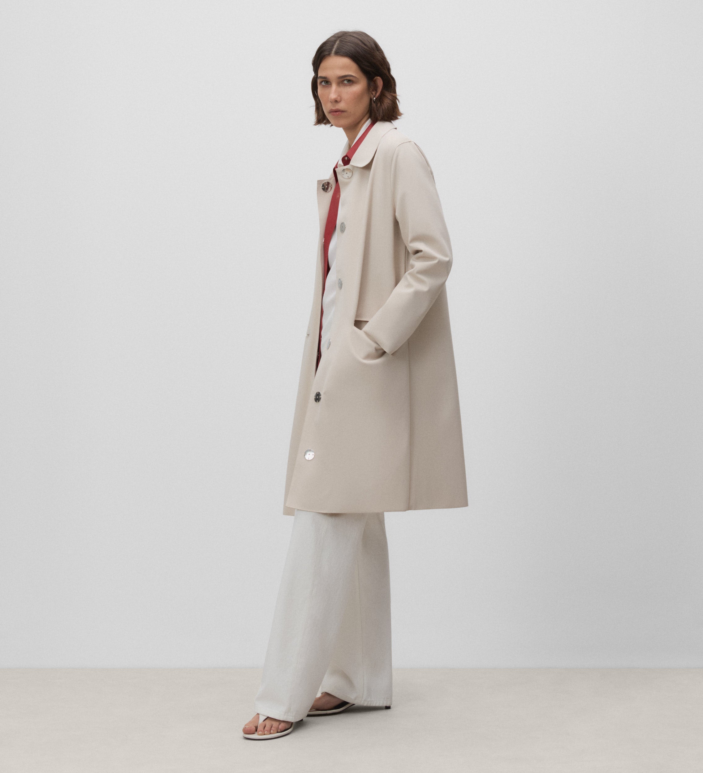 Technical trench coat