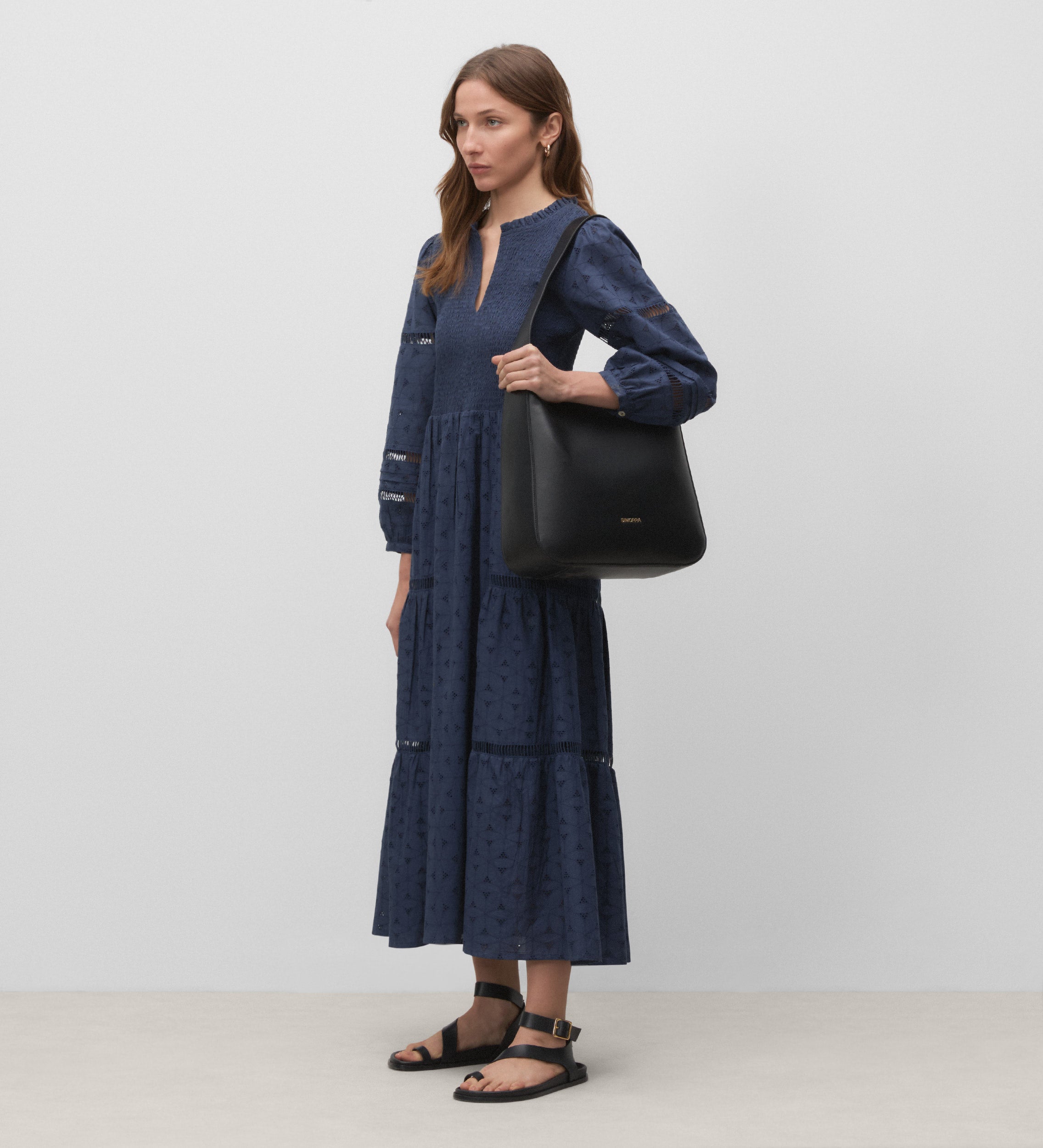 Vestido algodón bordado