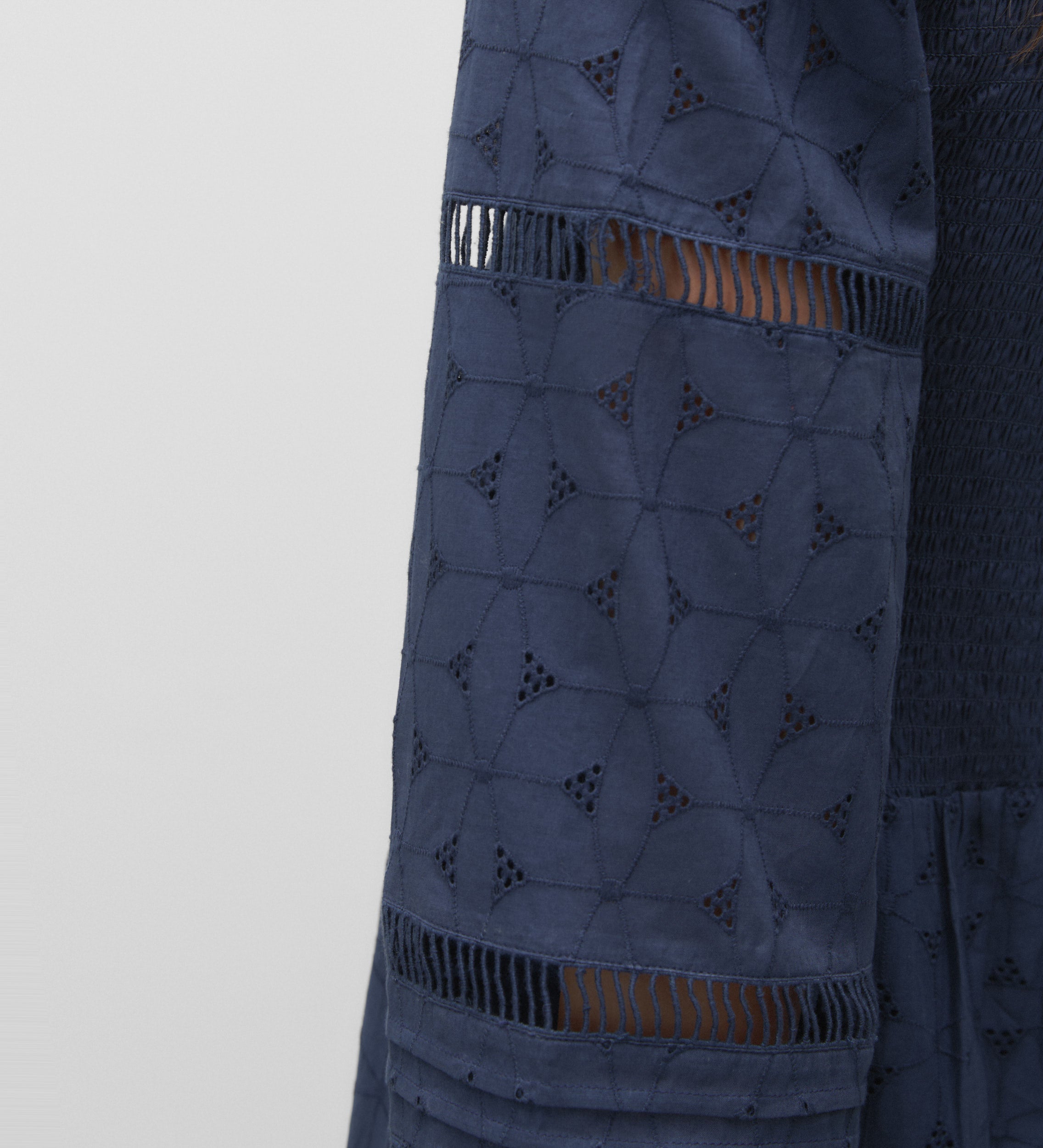 Vestido algodón bordado