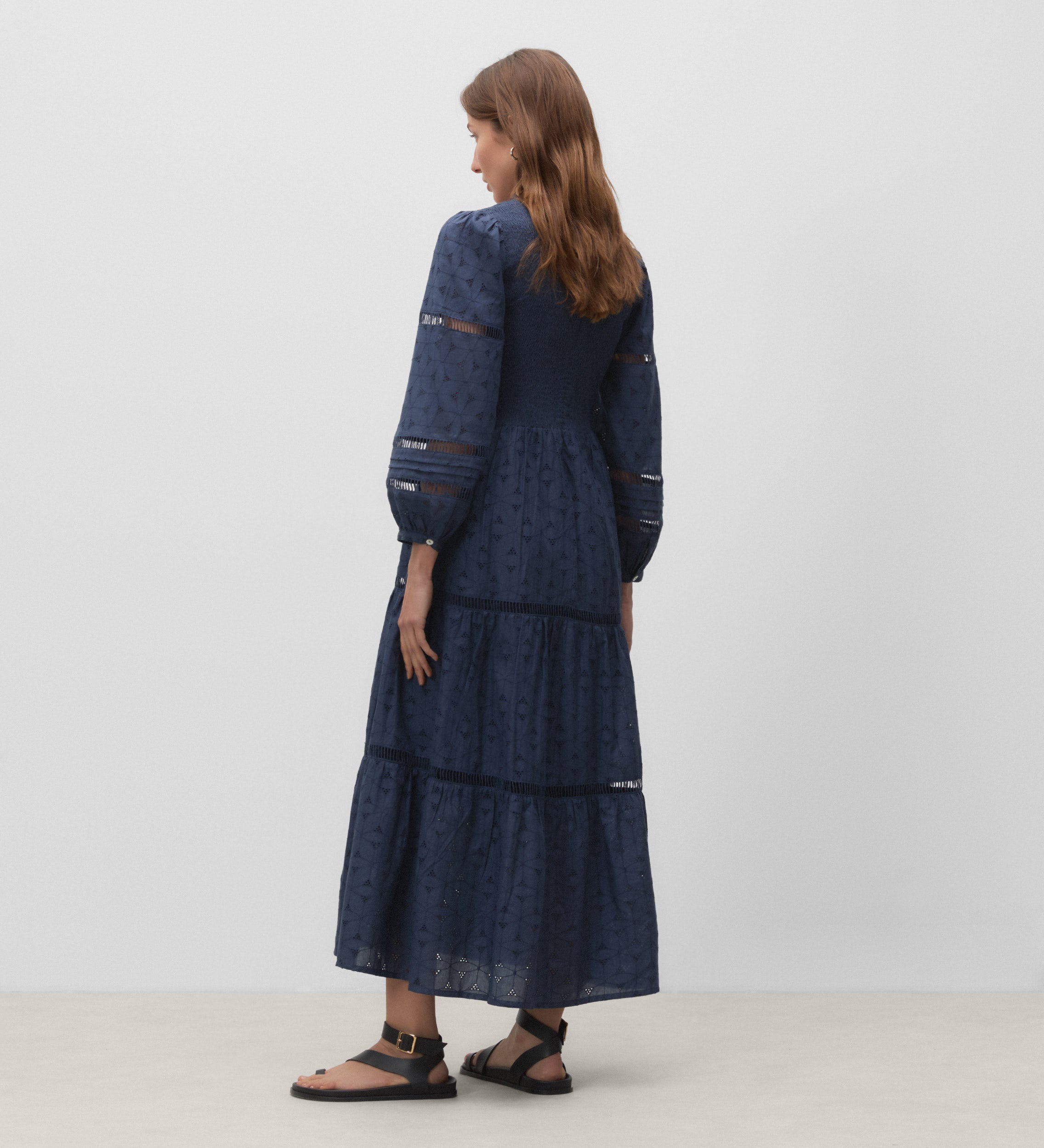 Vestido algodón bordado