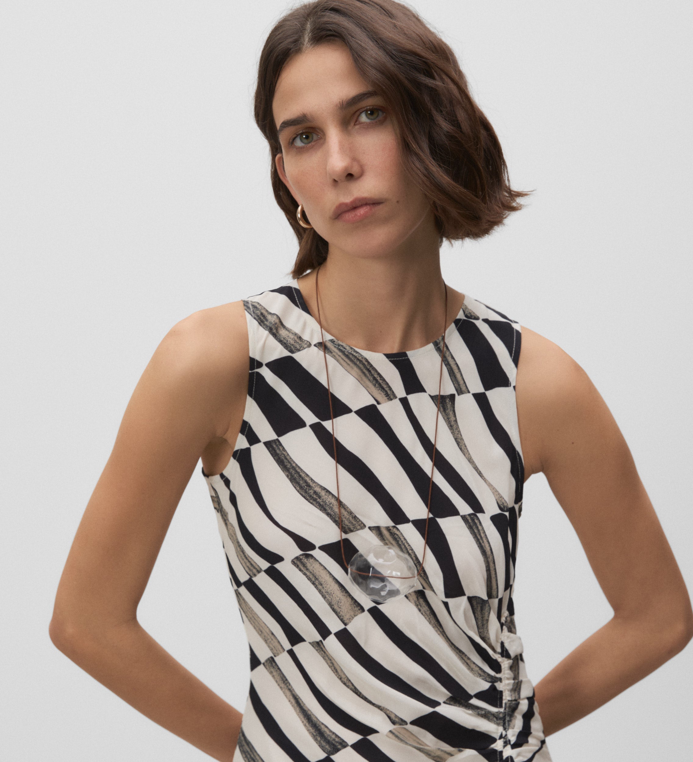 Vestido largo estampado