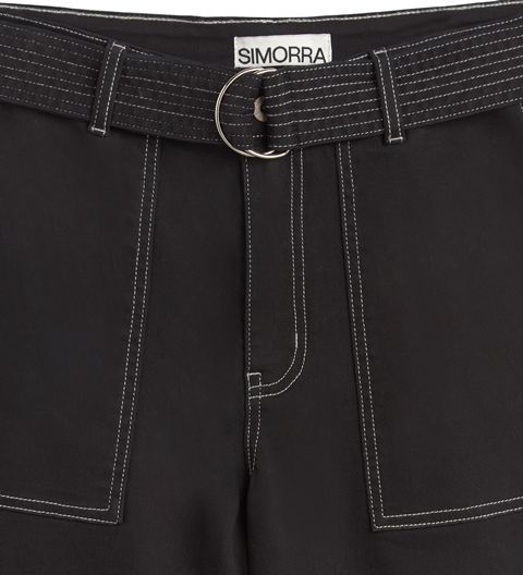 Pantalón denim pespuntes