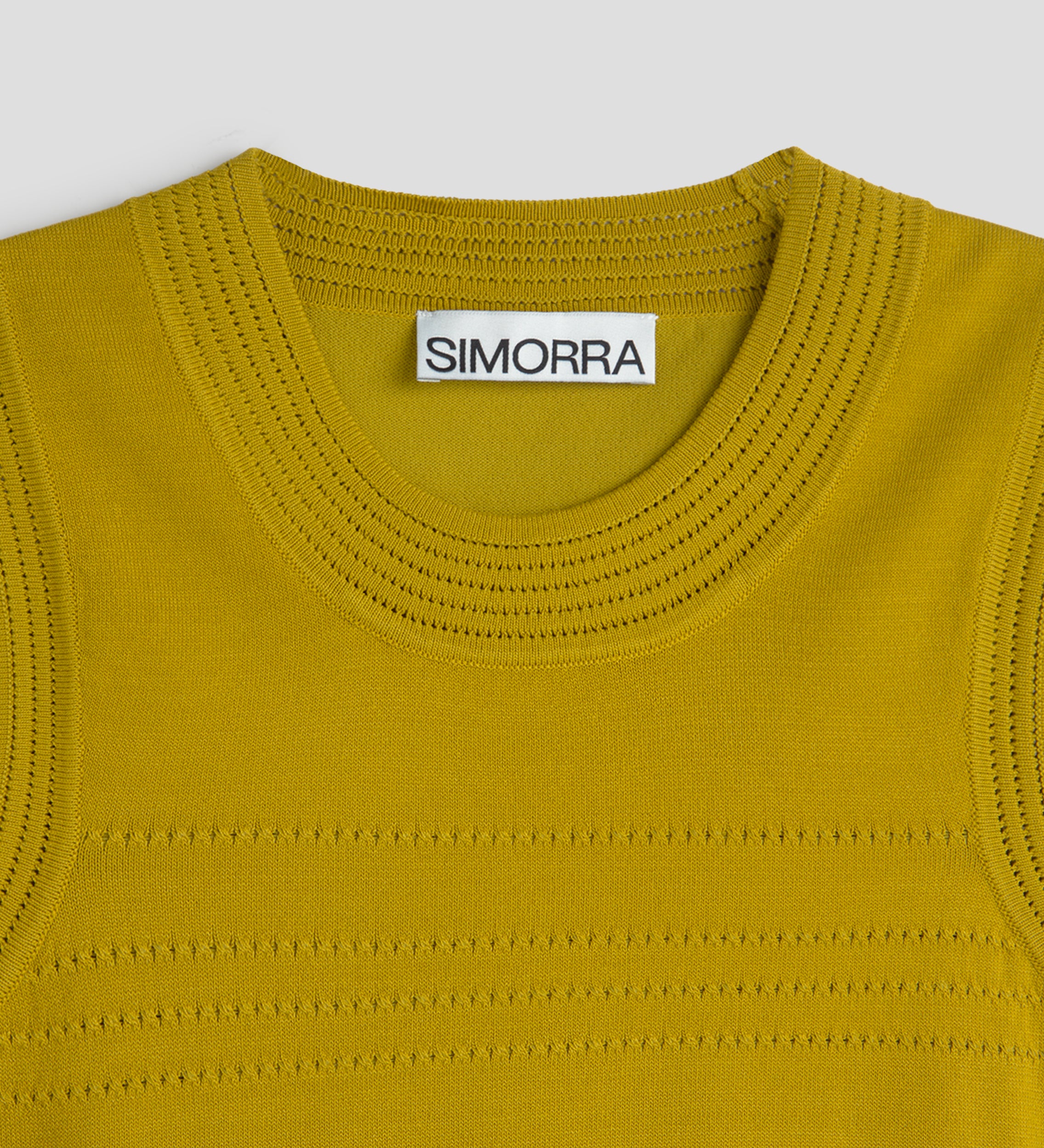 Micro openwork knit top