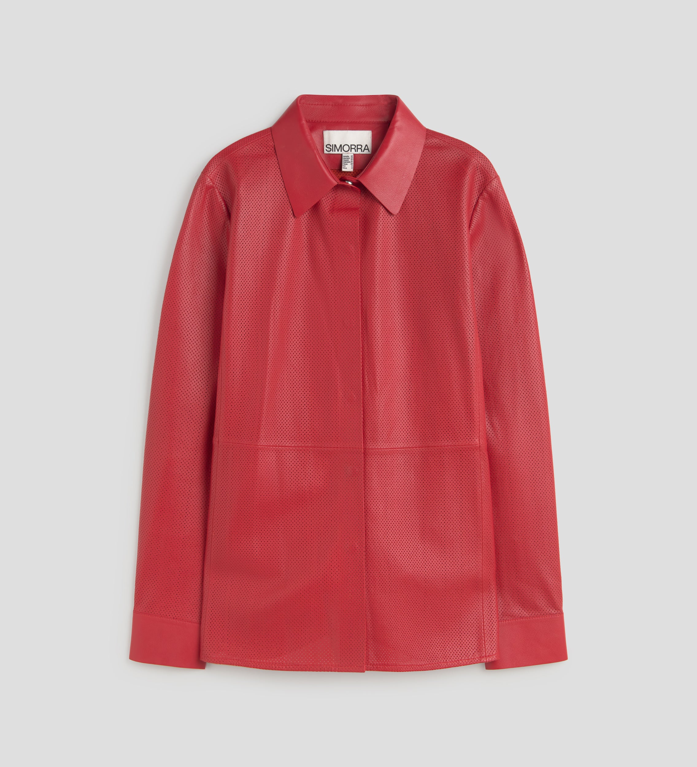 Surchemise en cuir nappa découpé