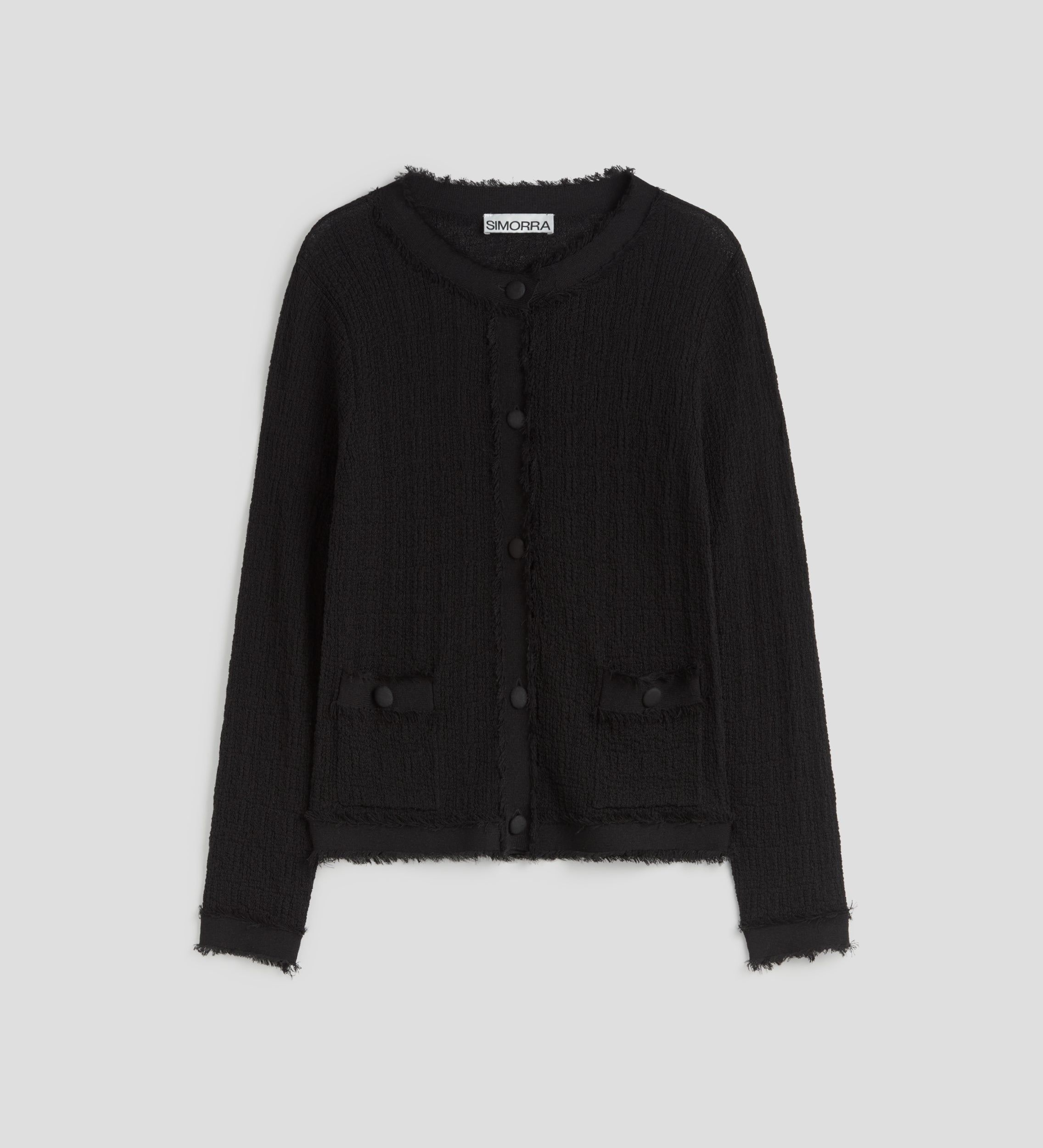 Frayed knit jacket