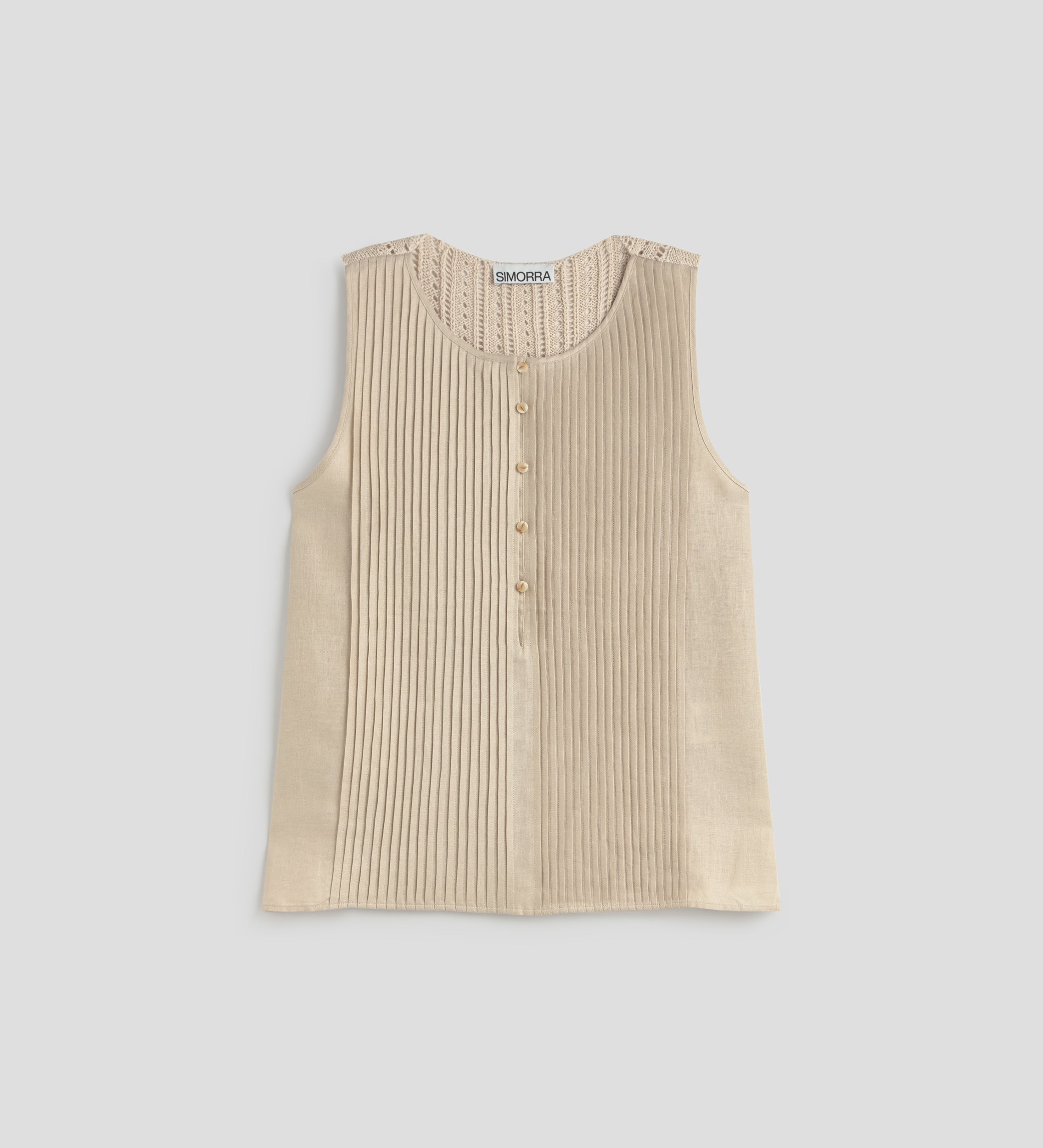 Top combinado pliegues