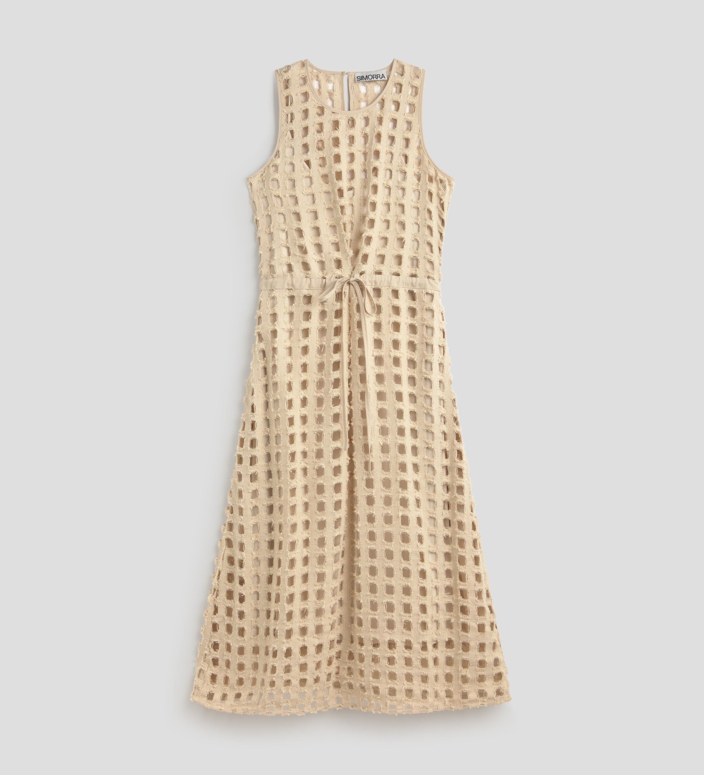 Vestido midi troquelado