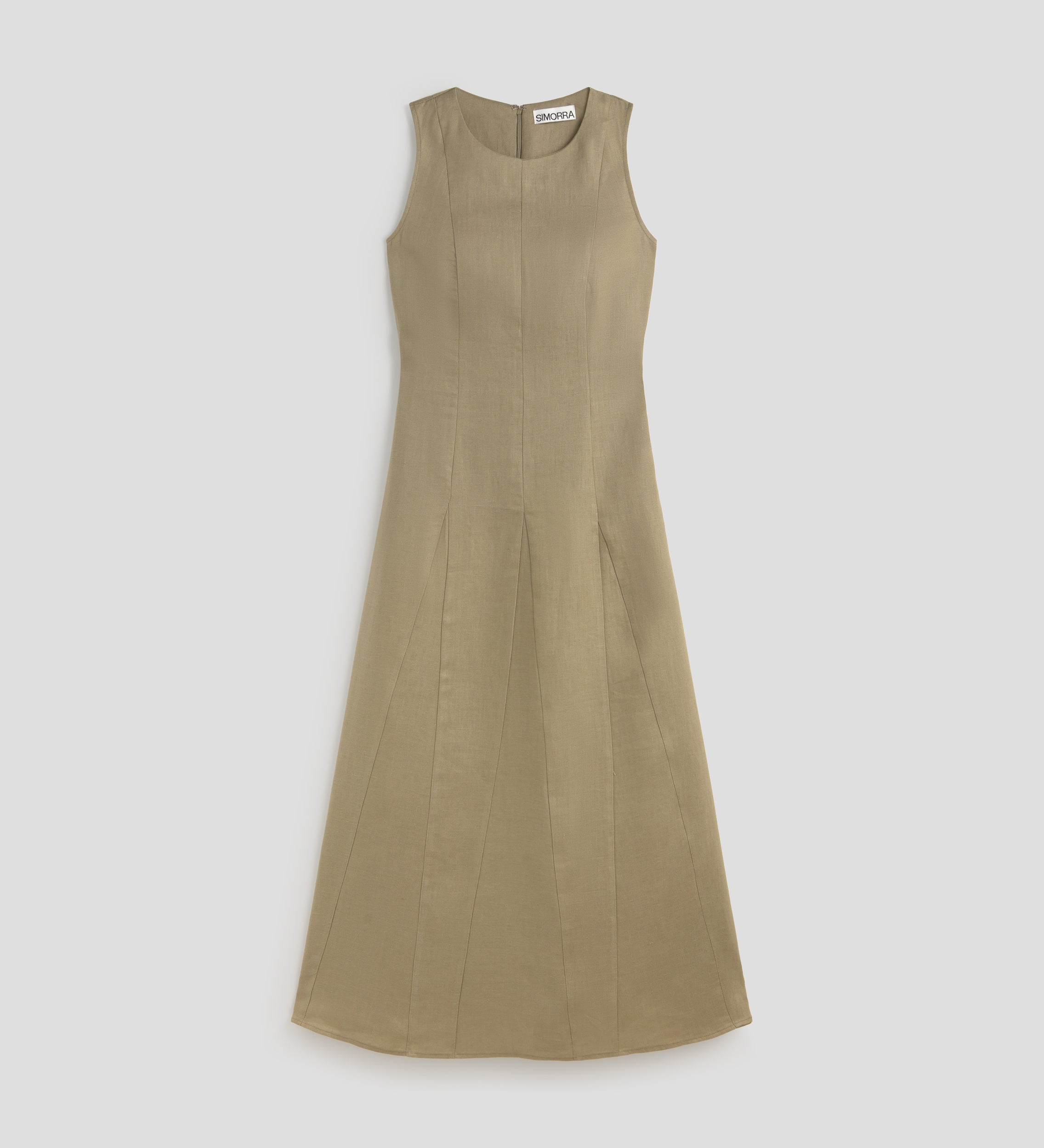 Vestido sisado godets