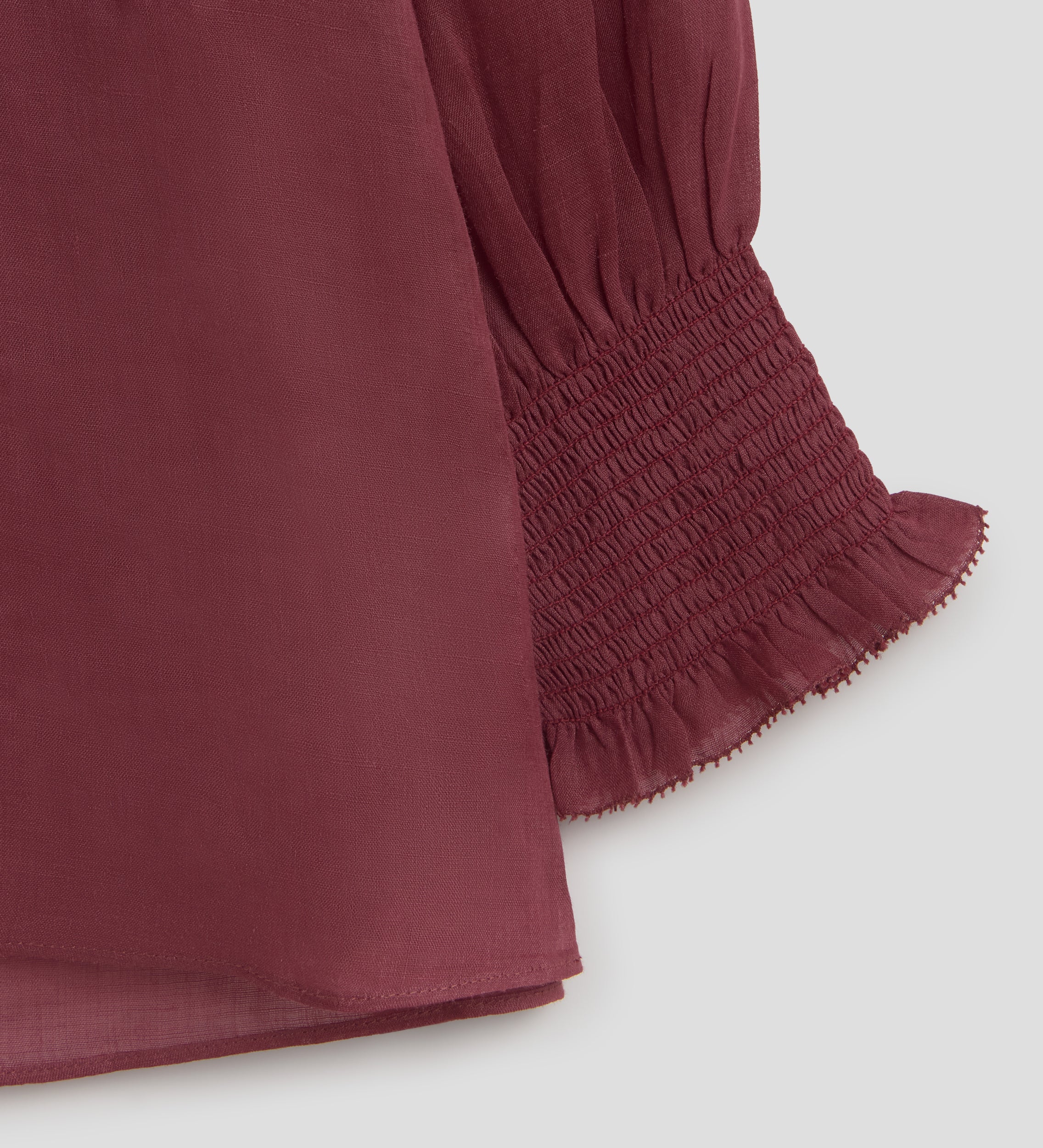 Gathered neckline blouse