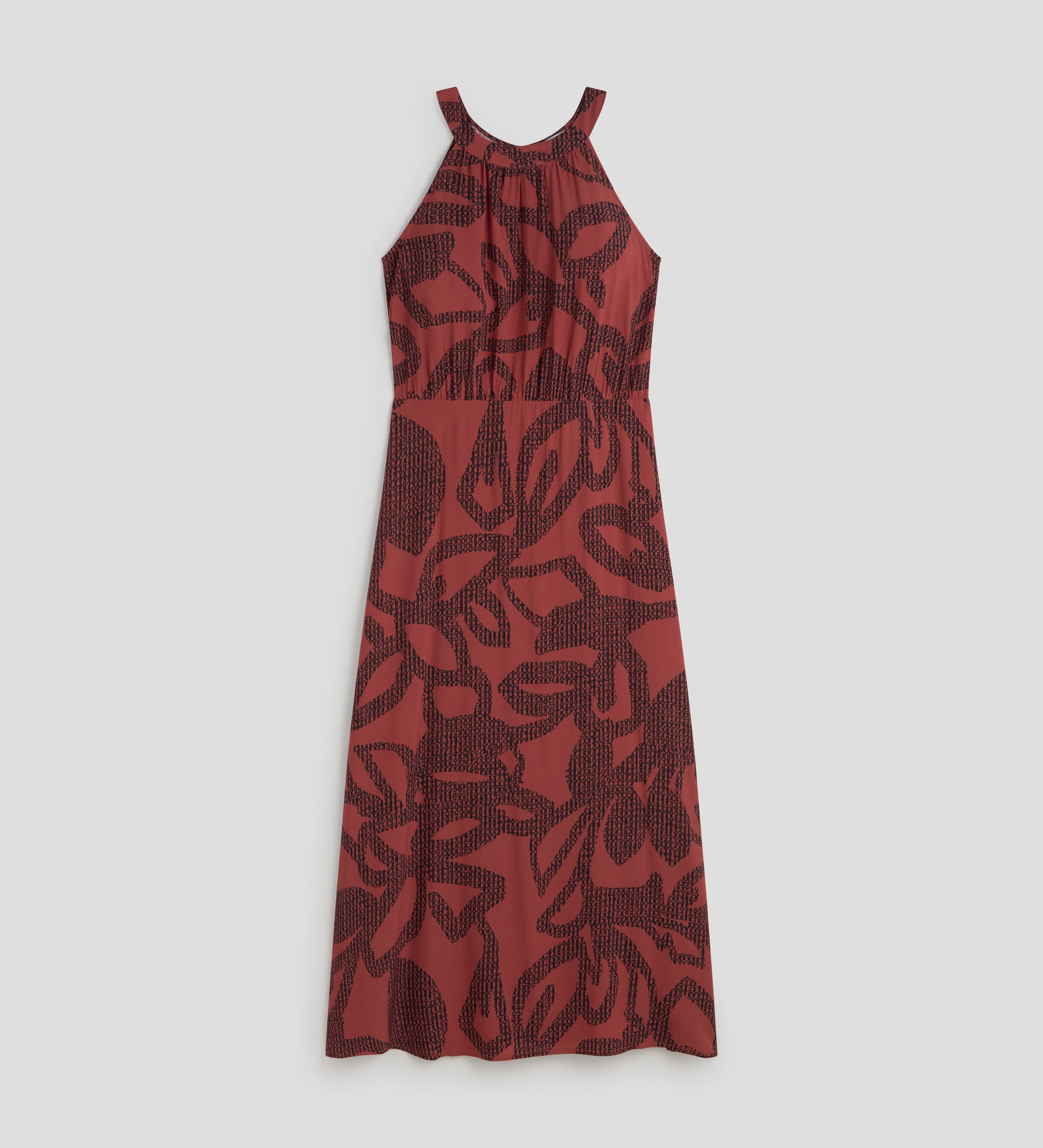 Printed halter dress