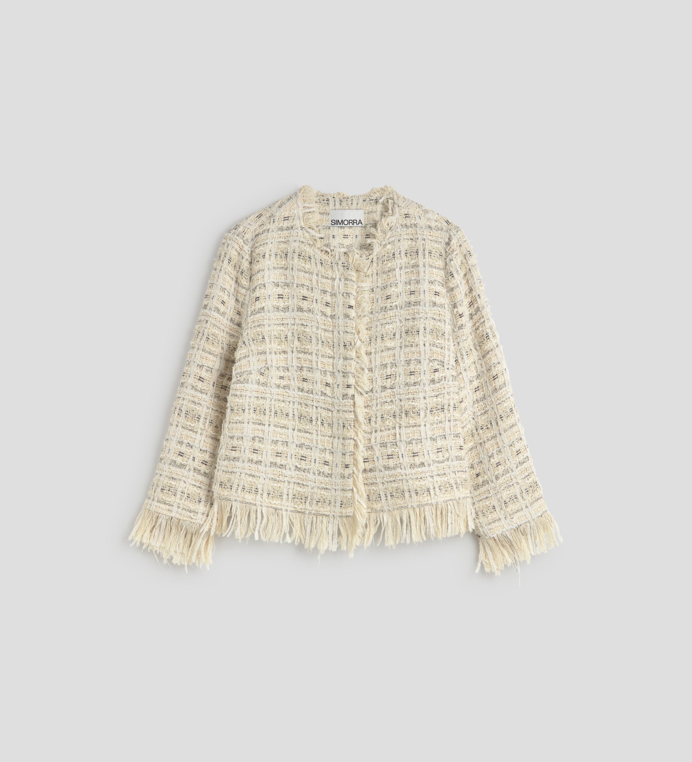 Tweed fringe jacket