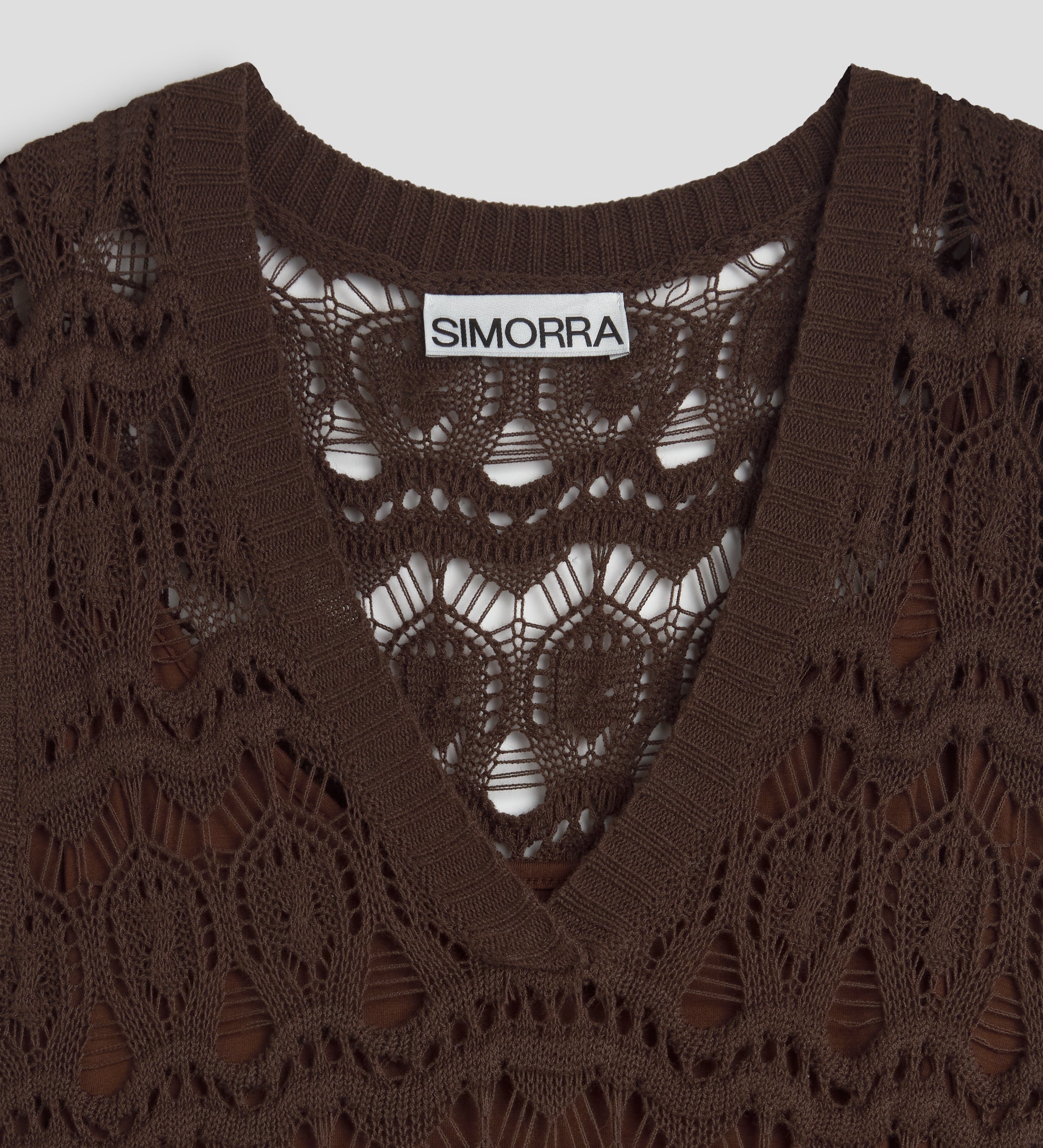 Openwork tricot dress