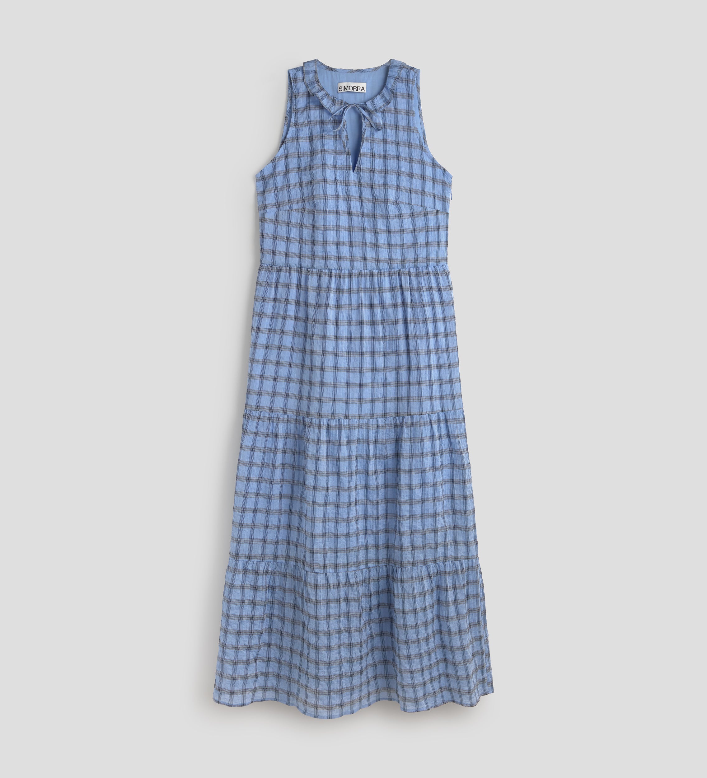 Long checked dress