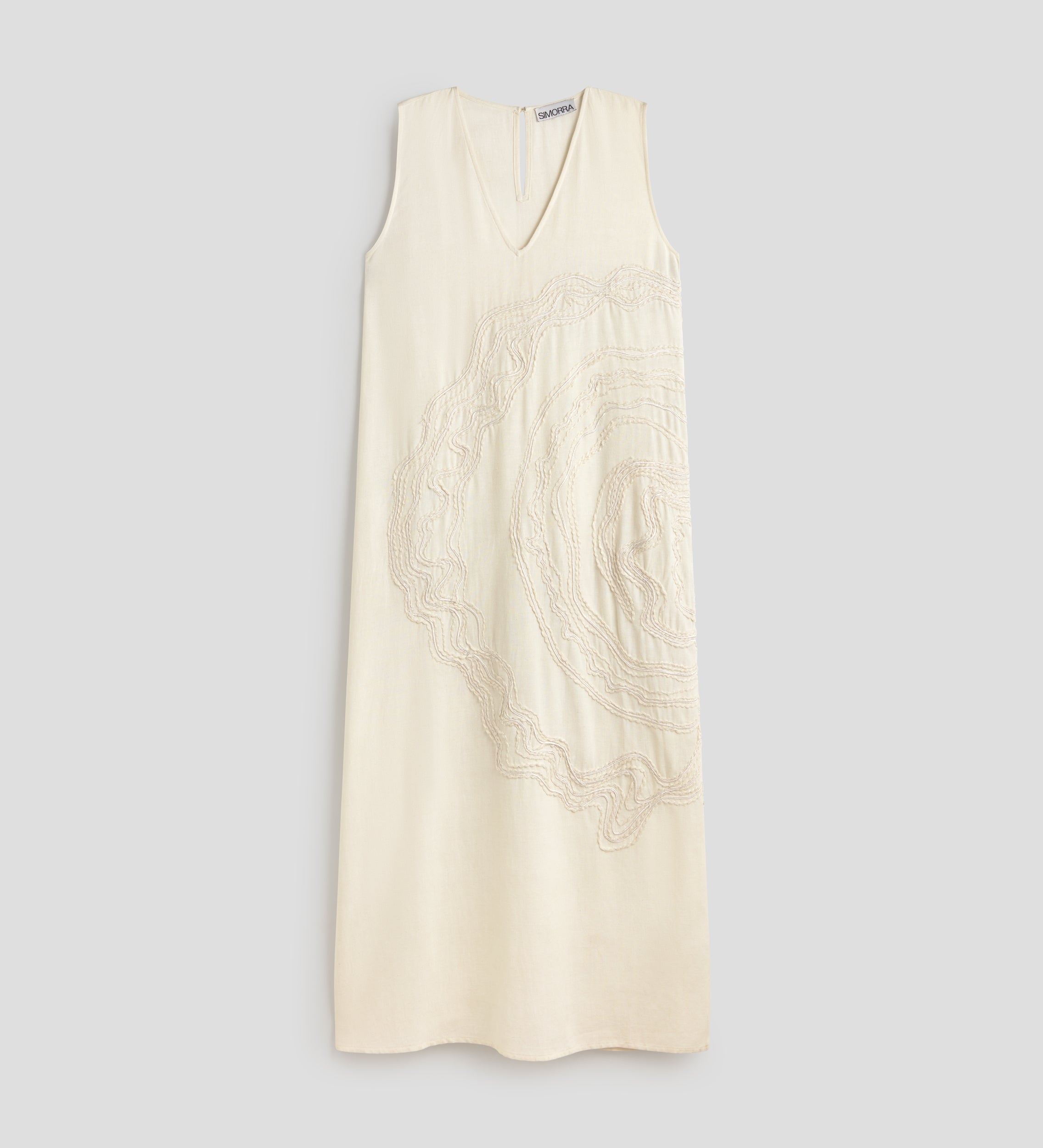 Vestido pico bordado