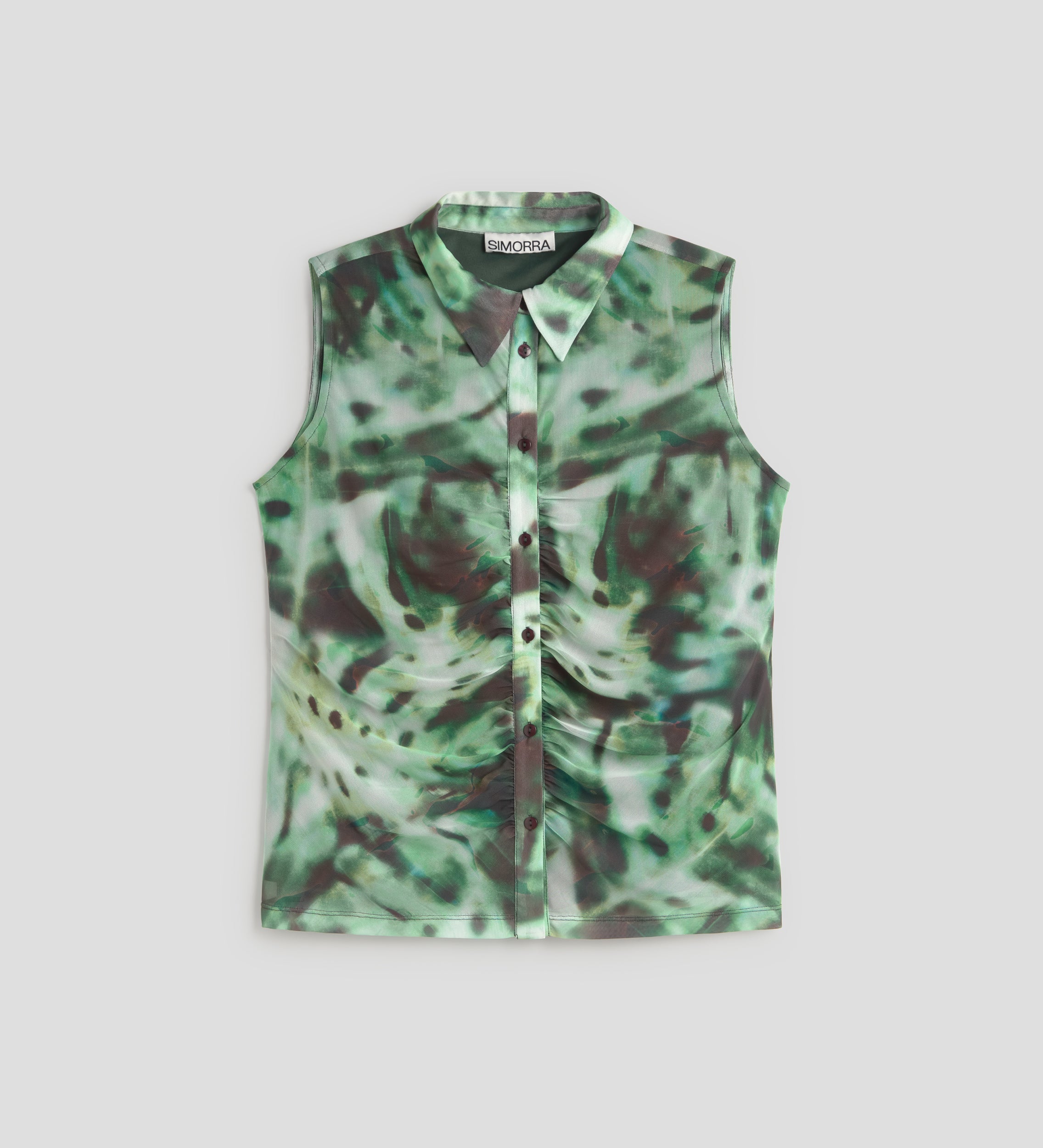 Top tul estampado