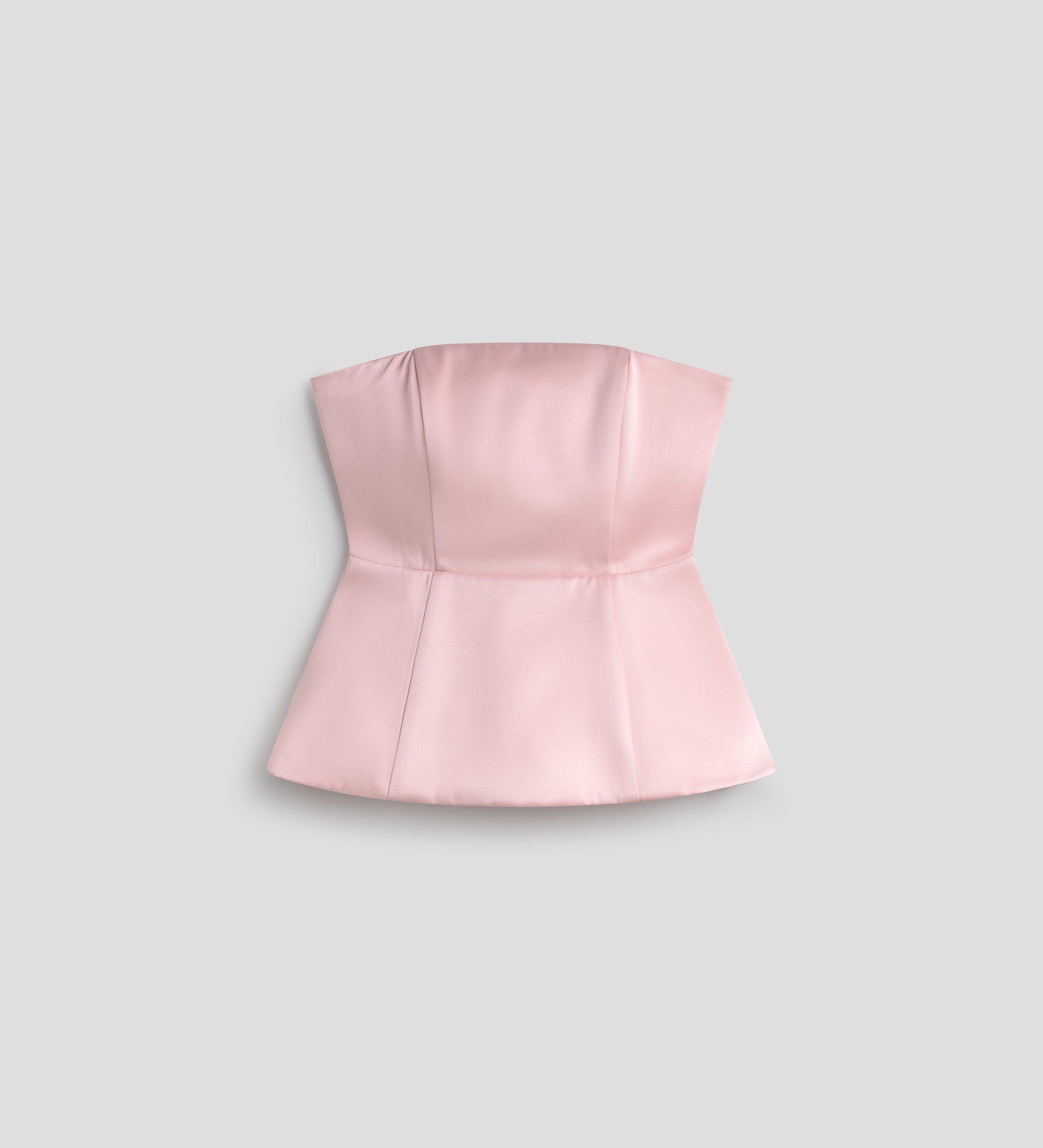 Strapless peplum top