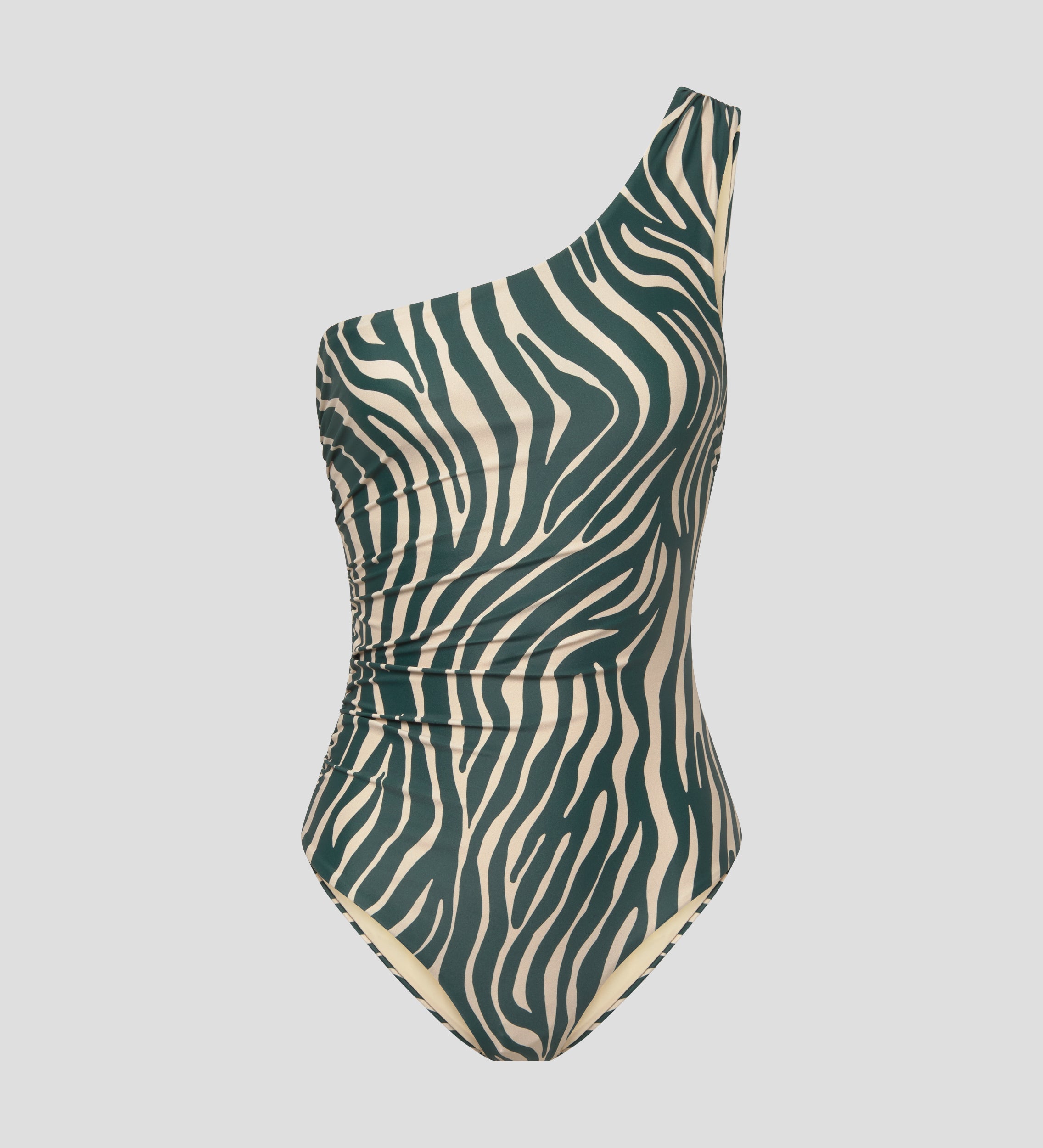 Asymmetrical neckline swimsuit