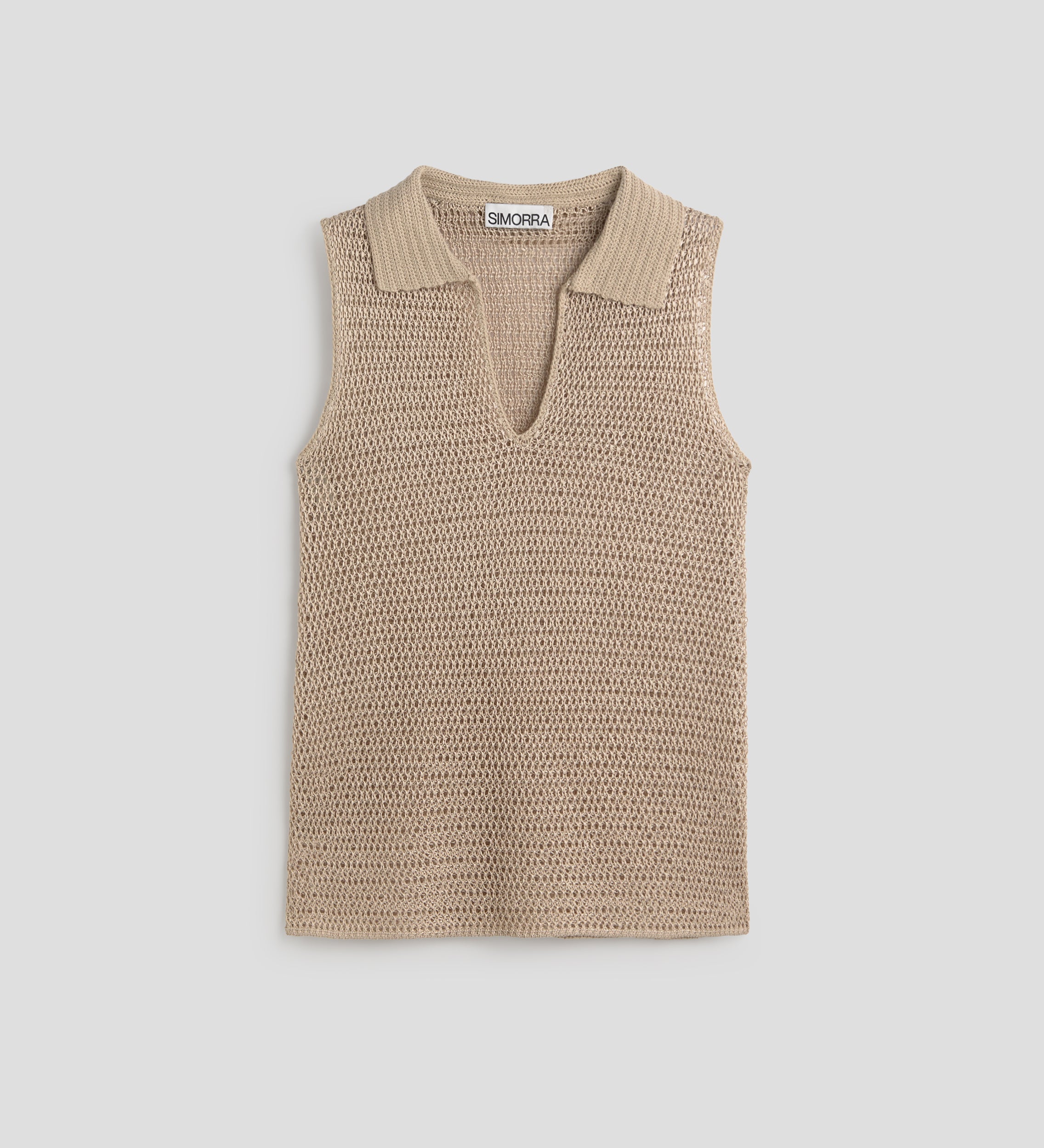 Top punto cuello polo