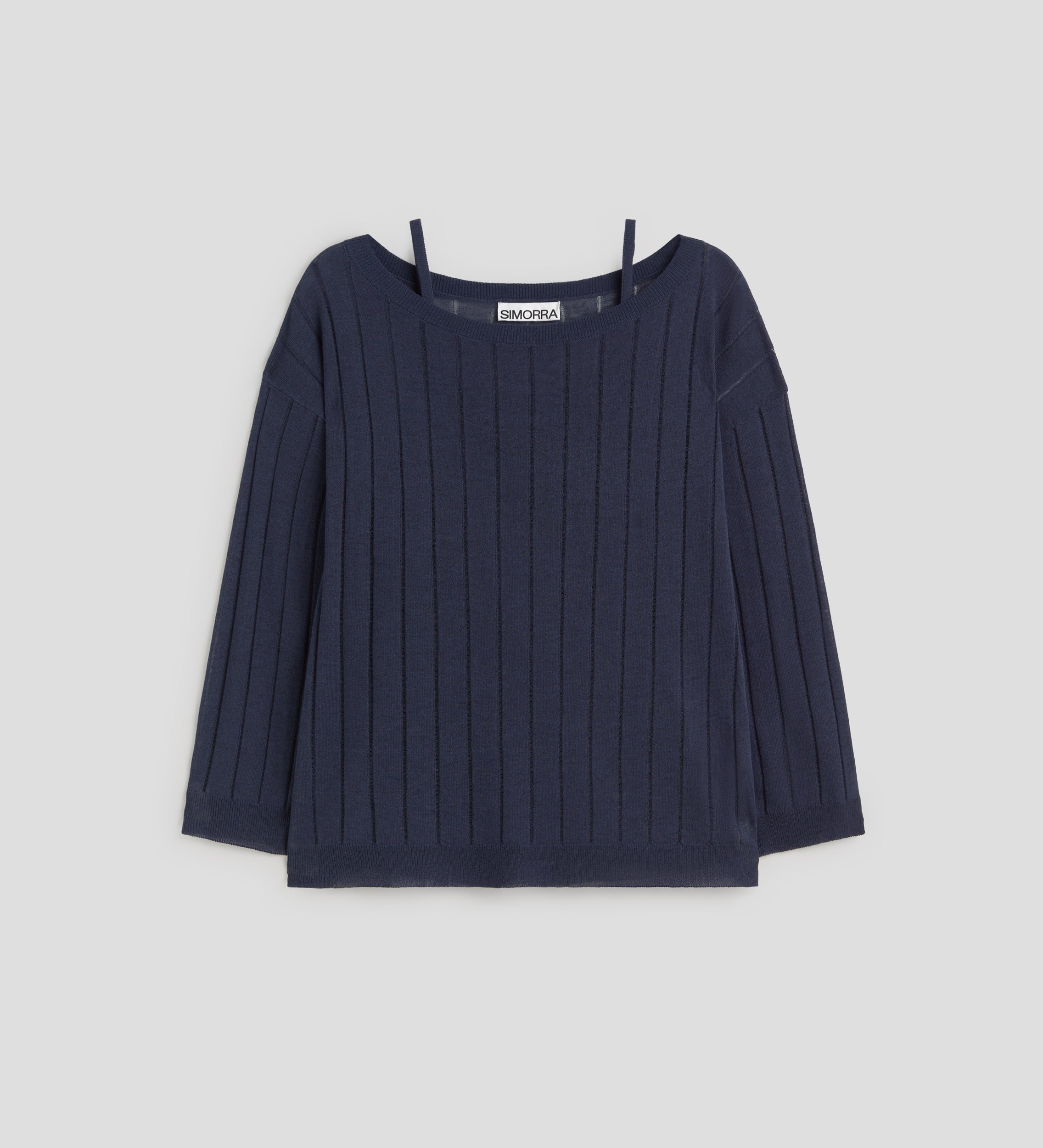 Loose-fitting openwork sweater