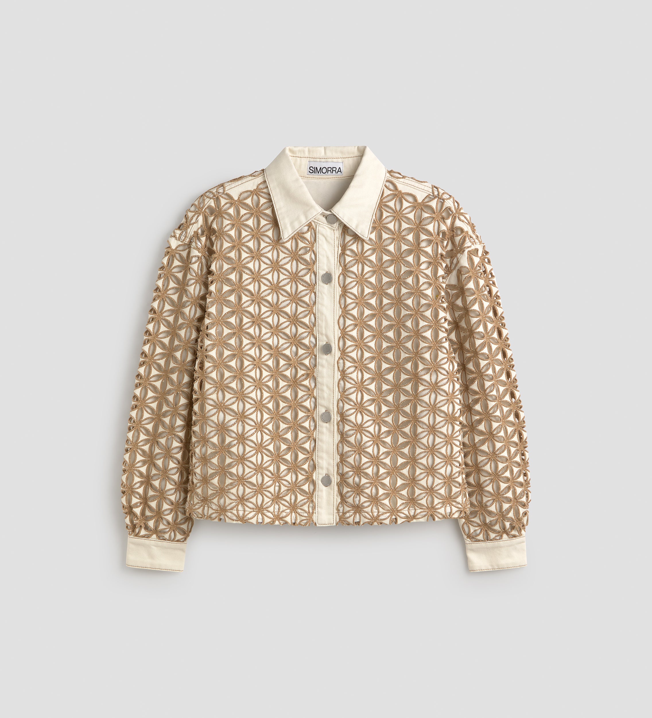 Denim broderie jacket