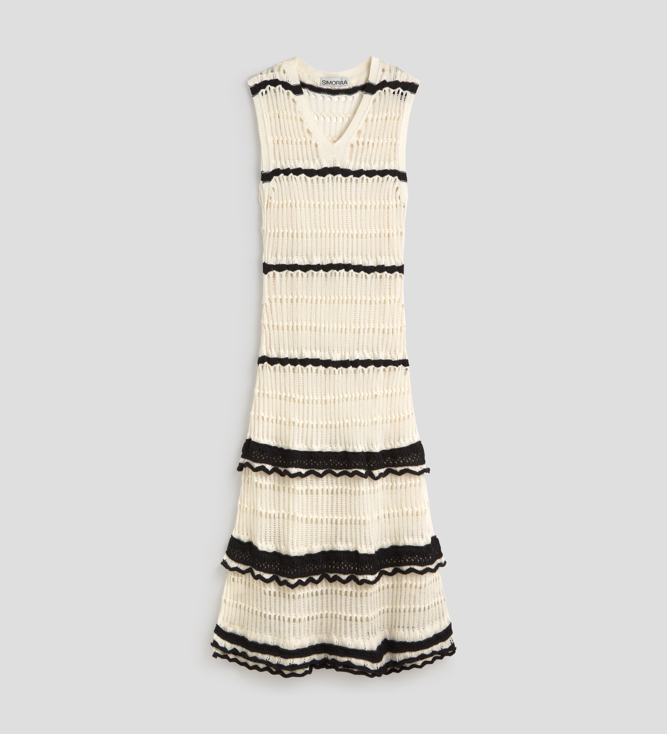 Robe en maille bicolore