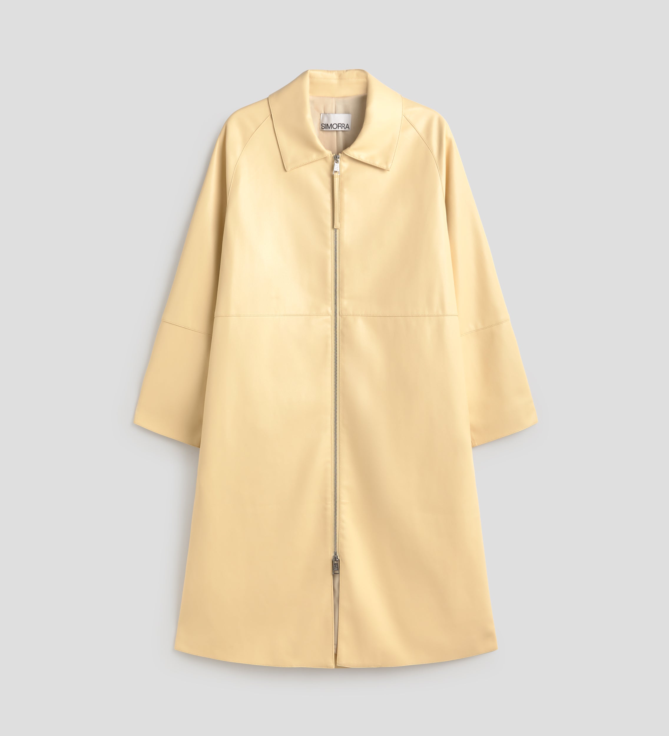 Vegan leather trench coat