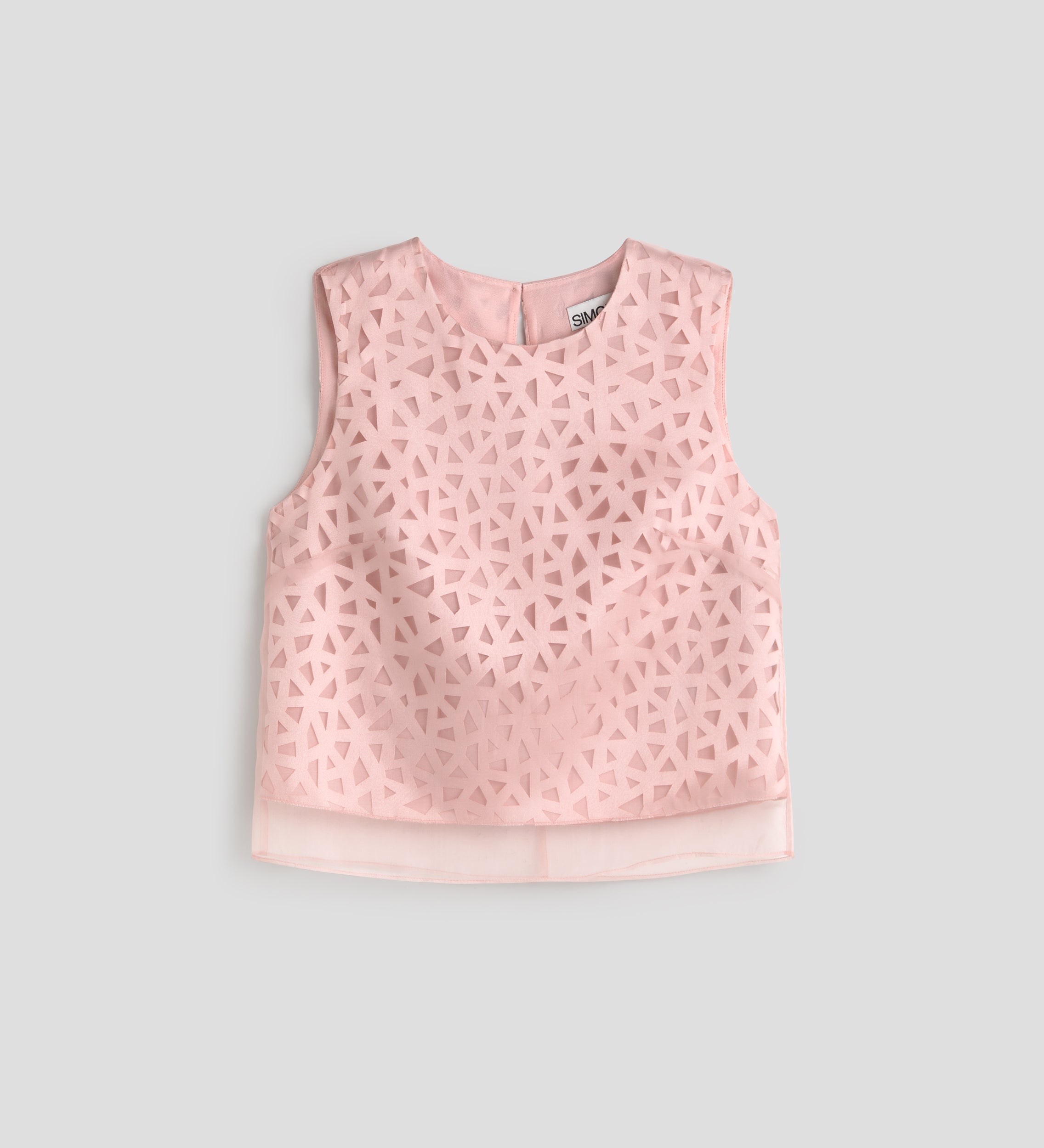 Top satén troquelado