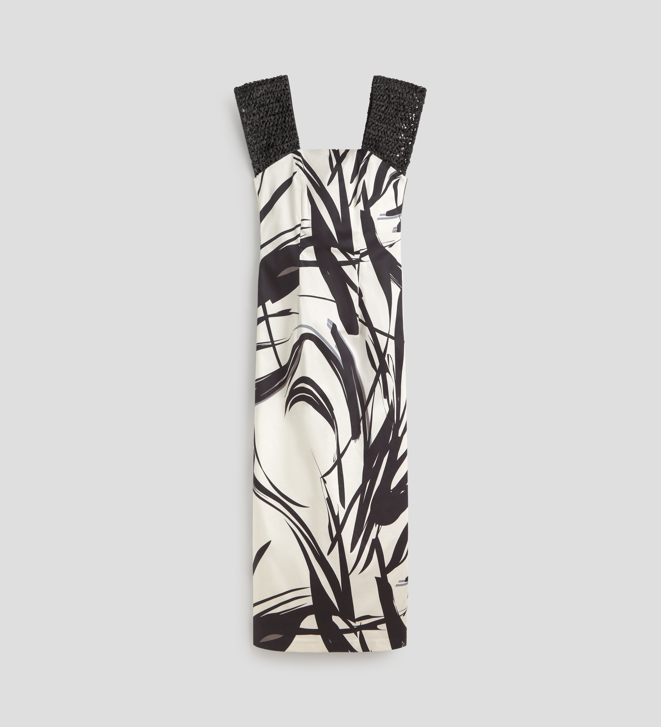 Robe à épaules raphia