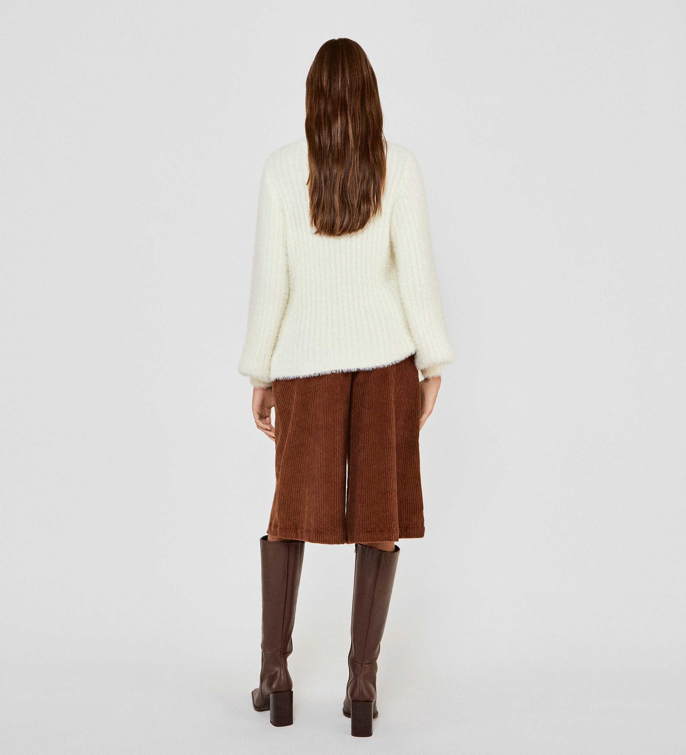 furry knit cardigan