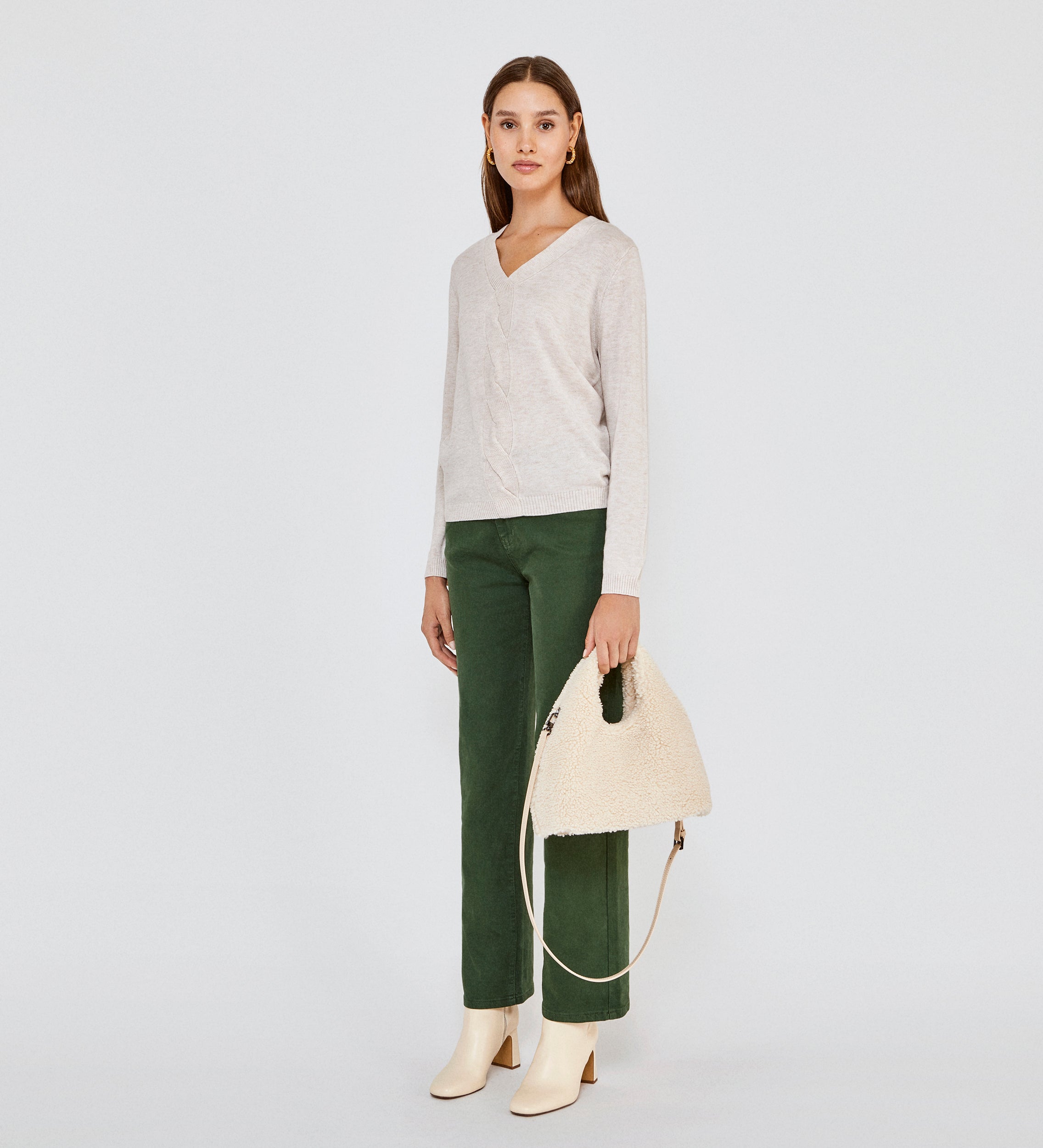 Wide jean pants
