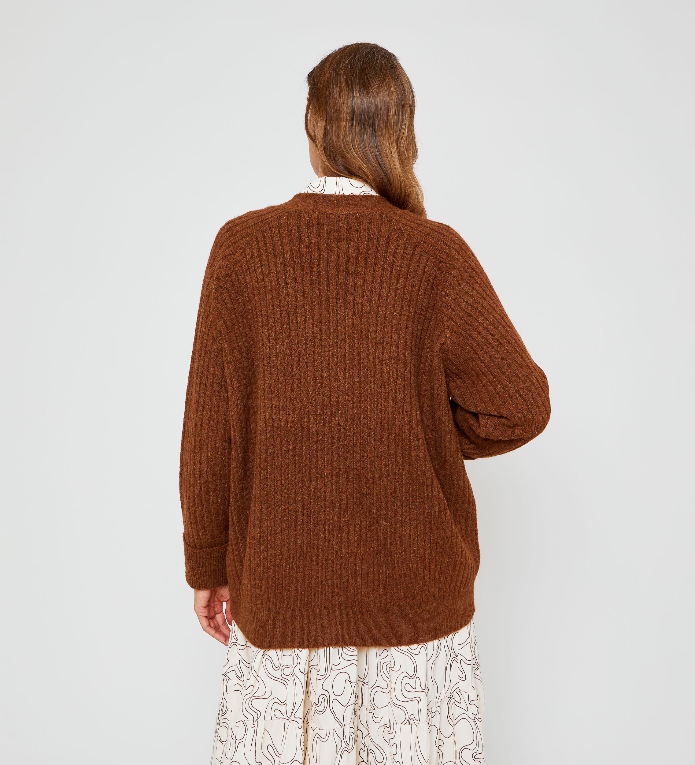 Ribbed oversized cardigan