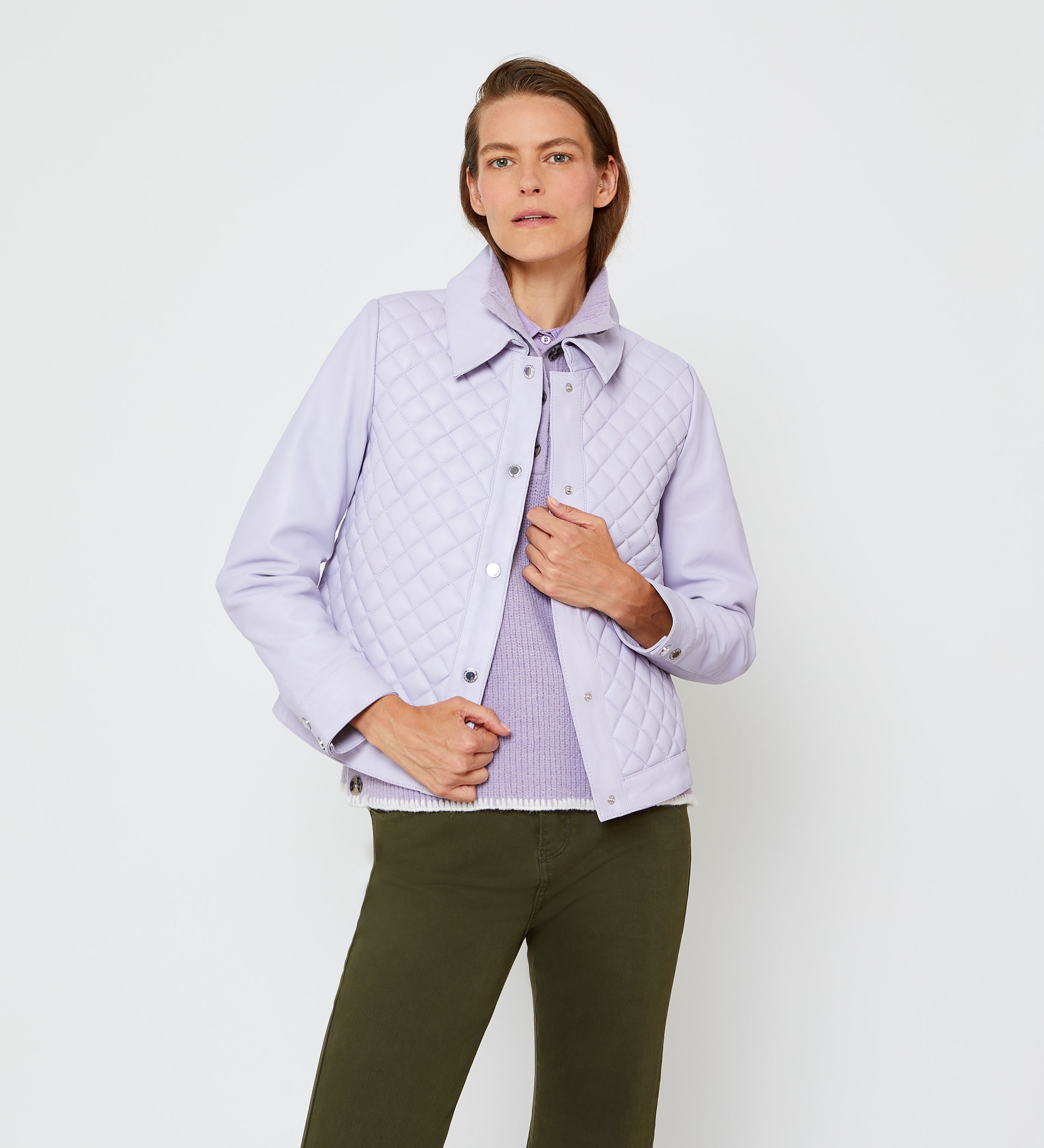 Veste courte en cuir