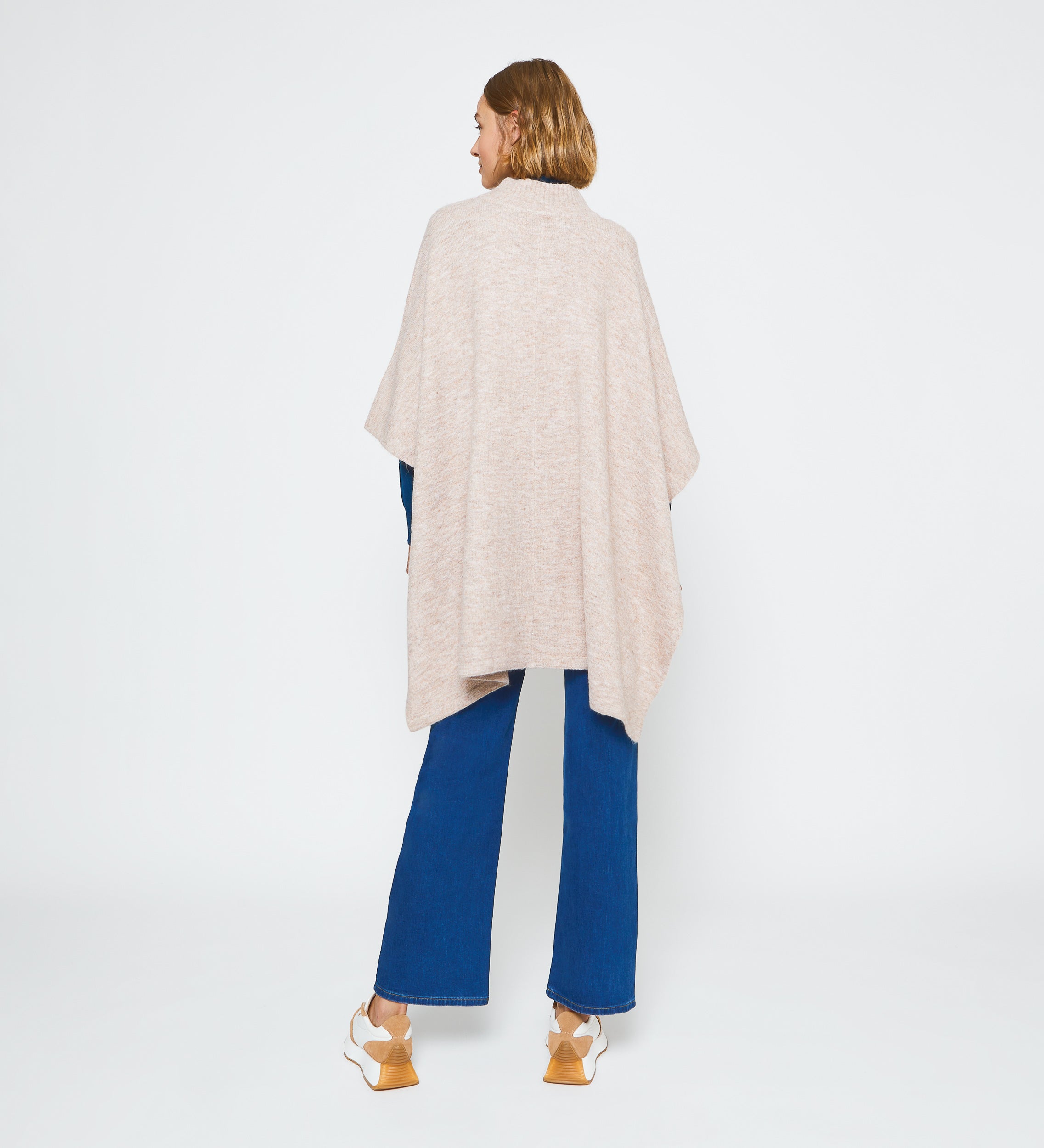 Long knit cape