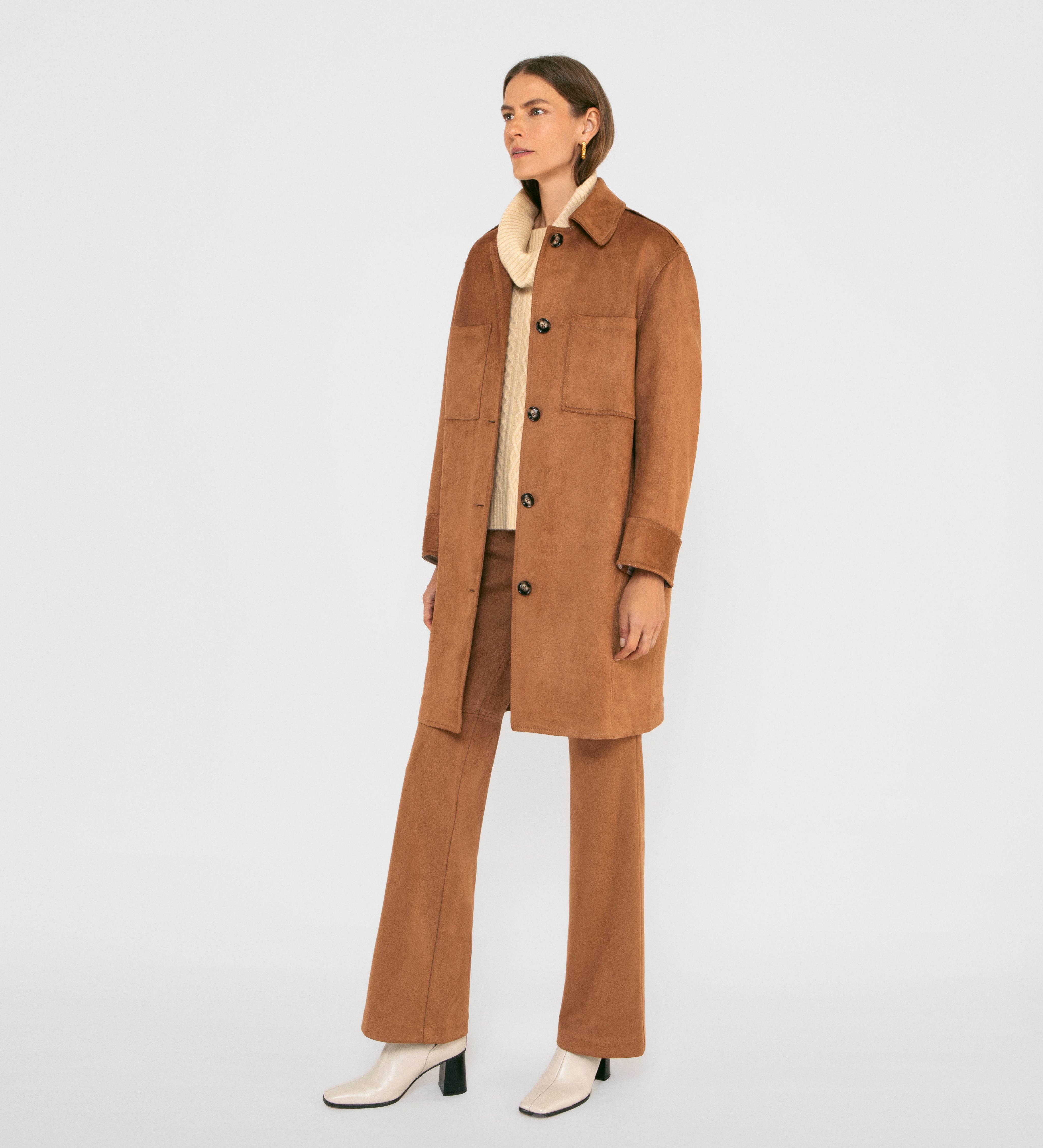 Abrigo antelina oversize