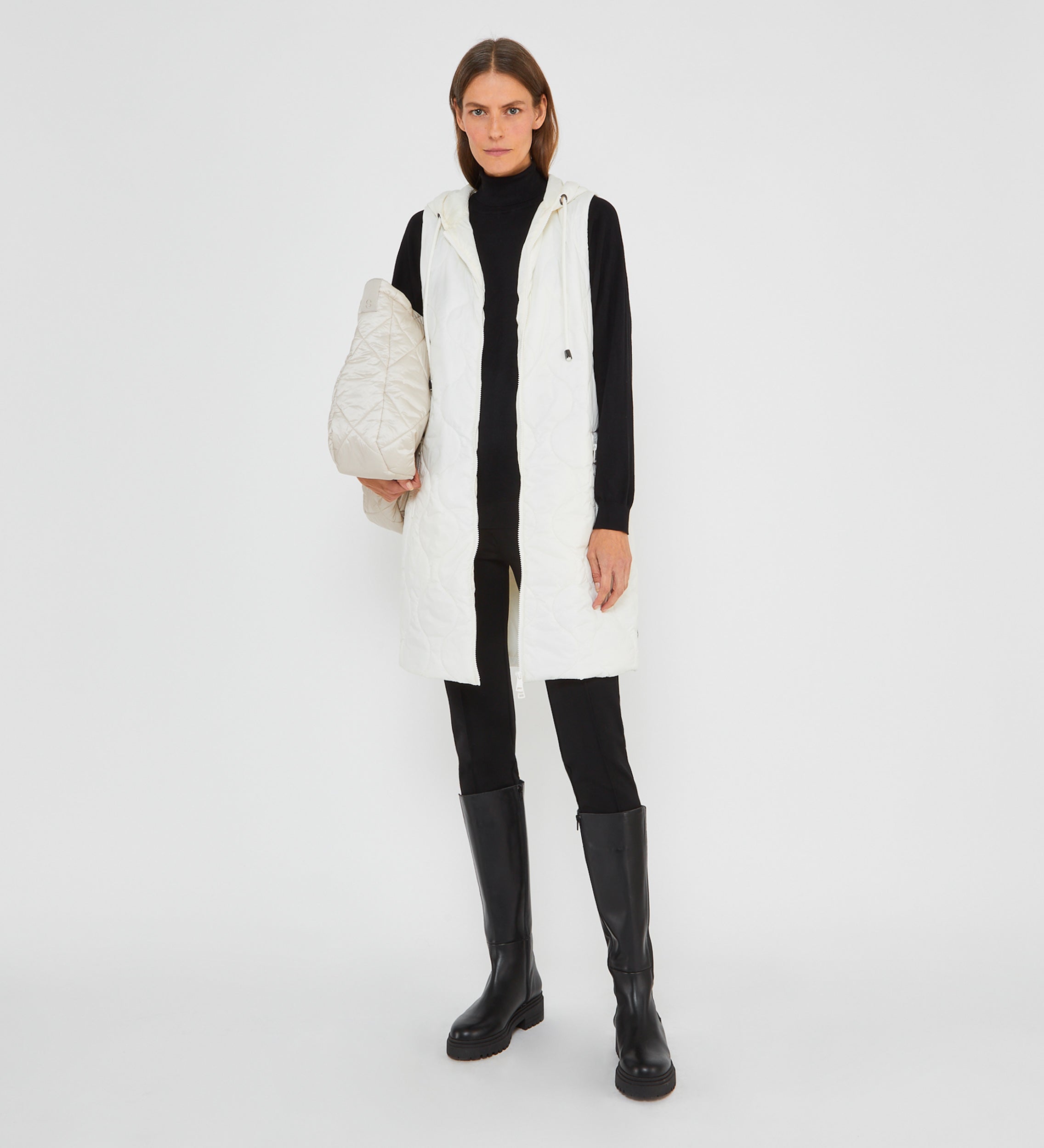 Quilted hooded vest