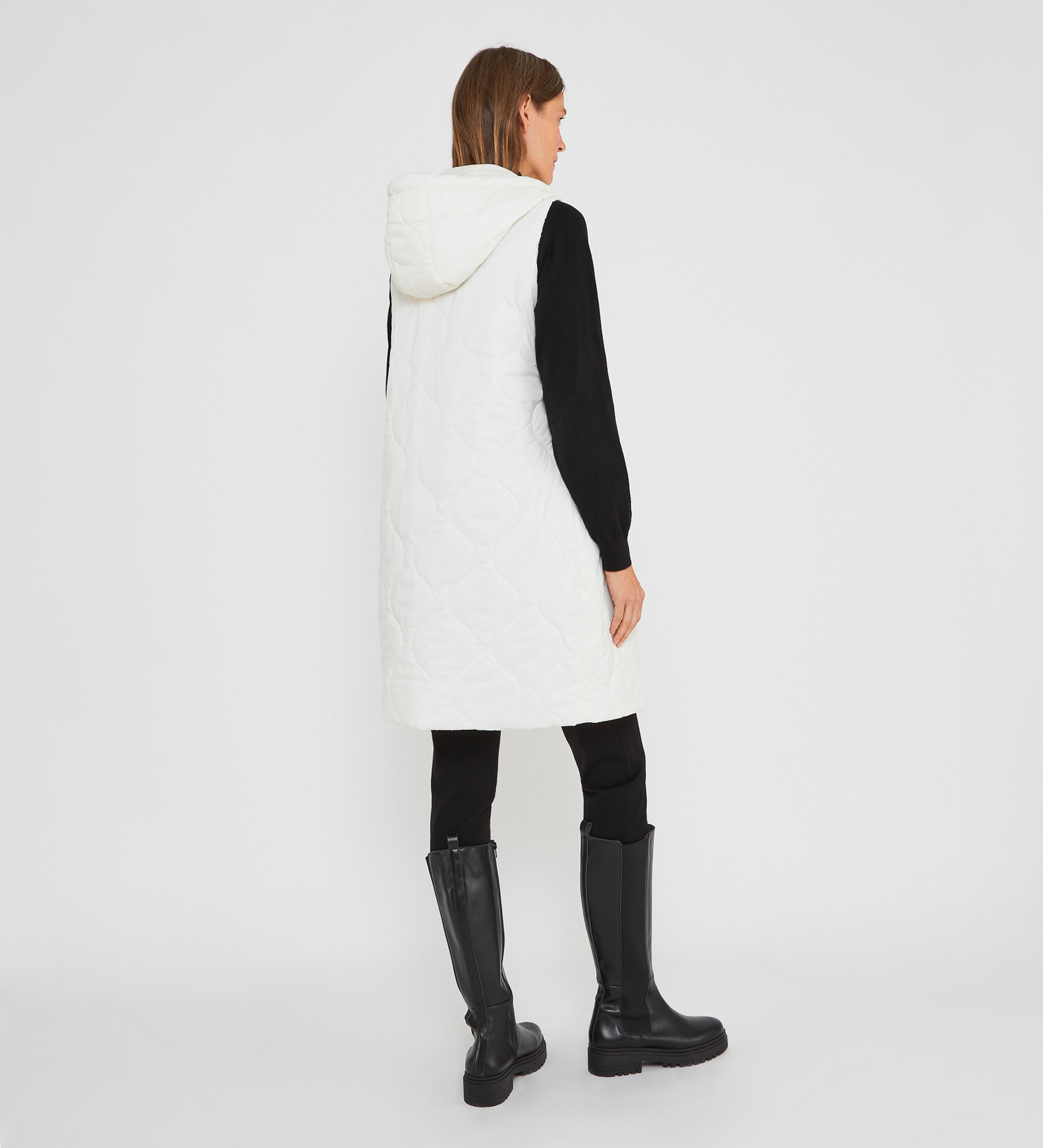 Quilted hooded vest