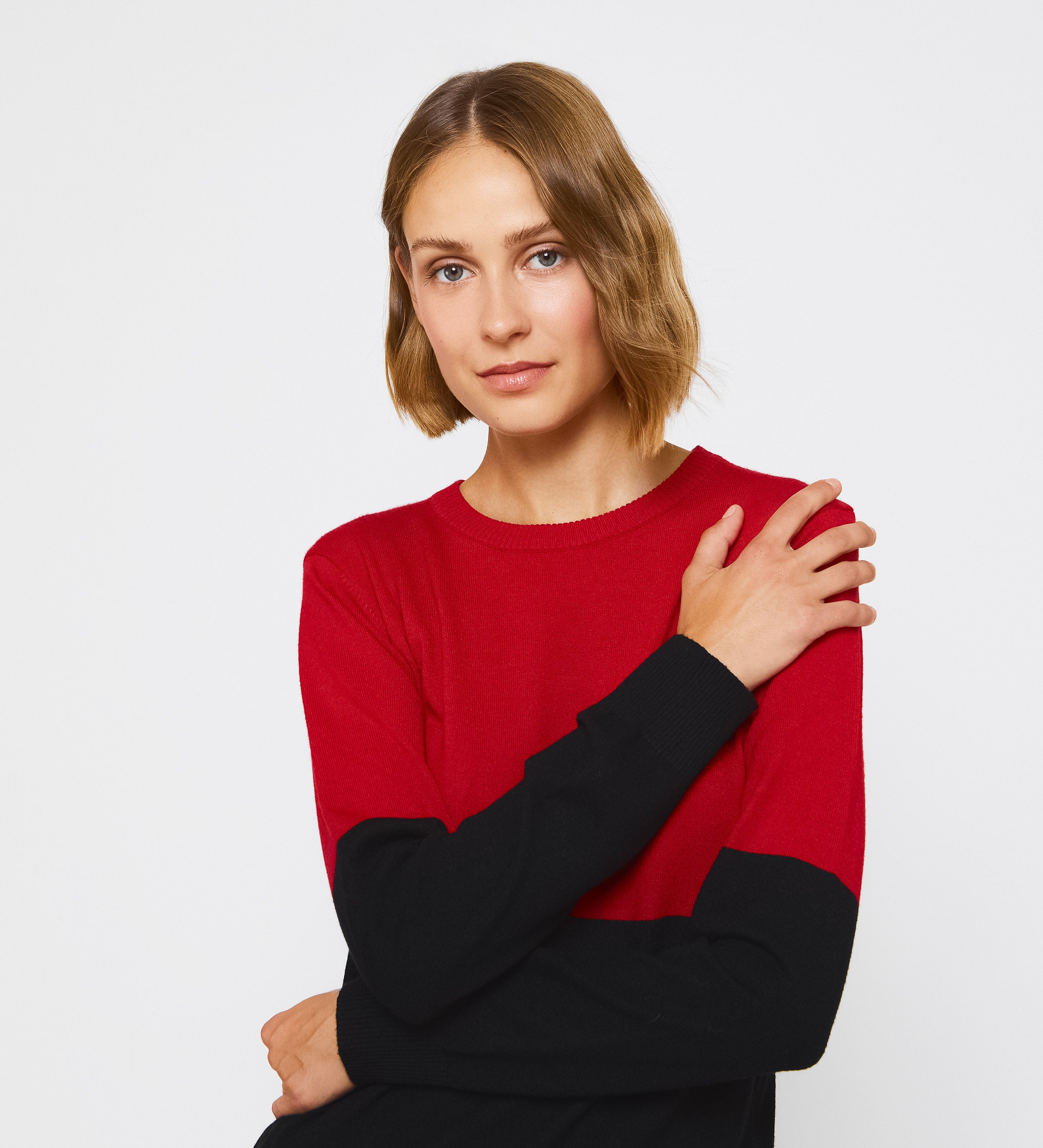 Two-tone sweater