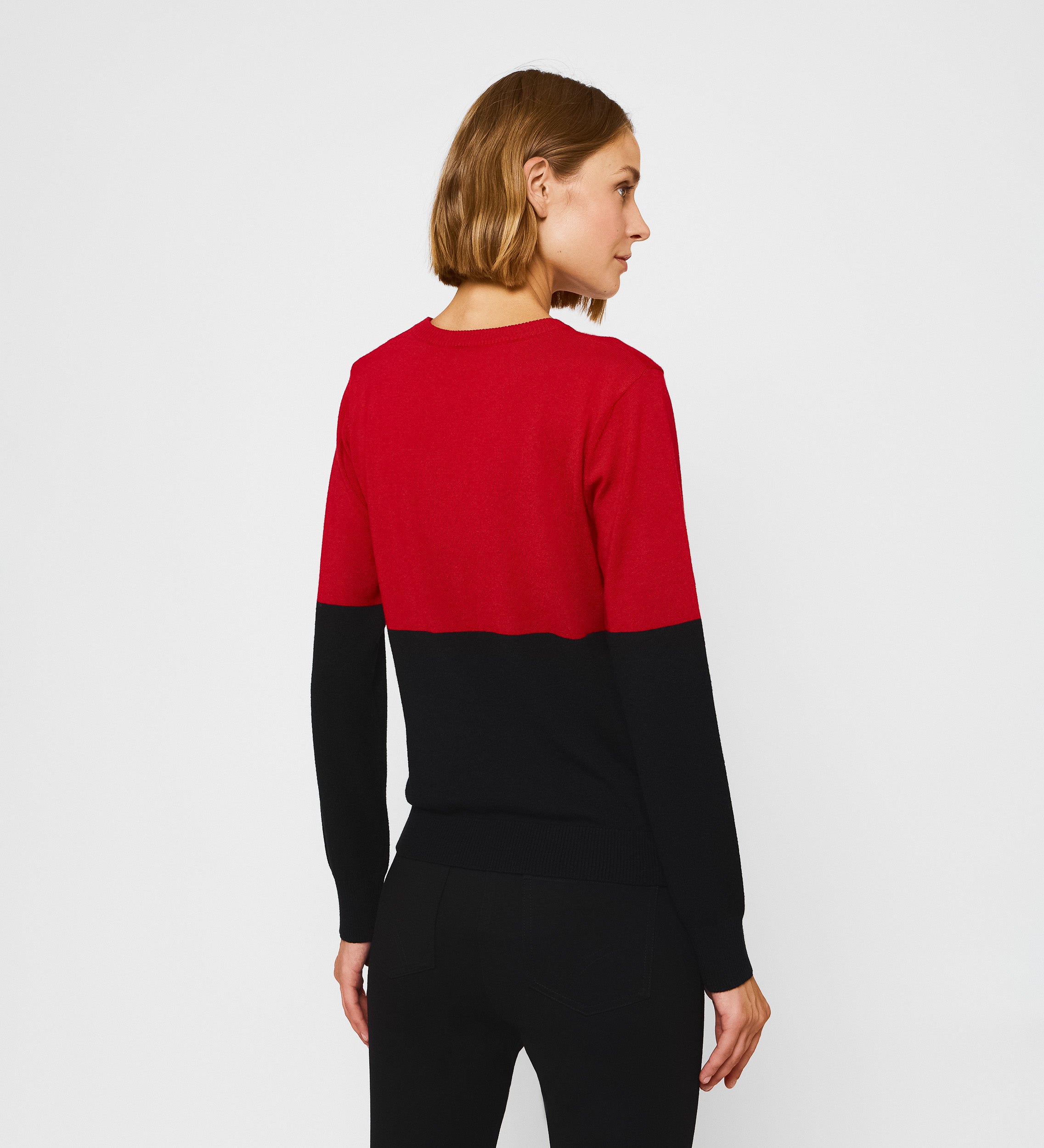 Two-tone sweater