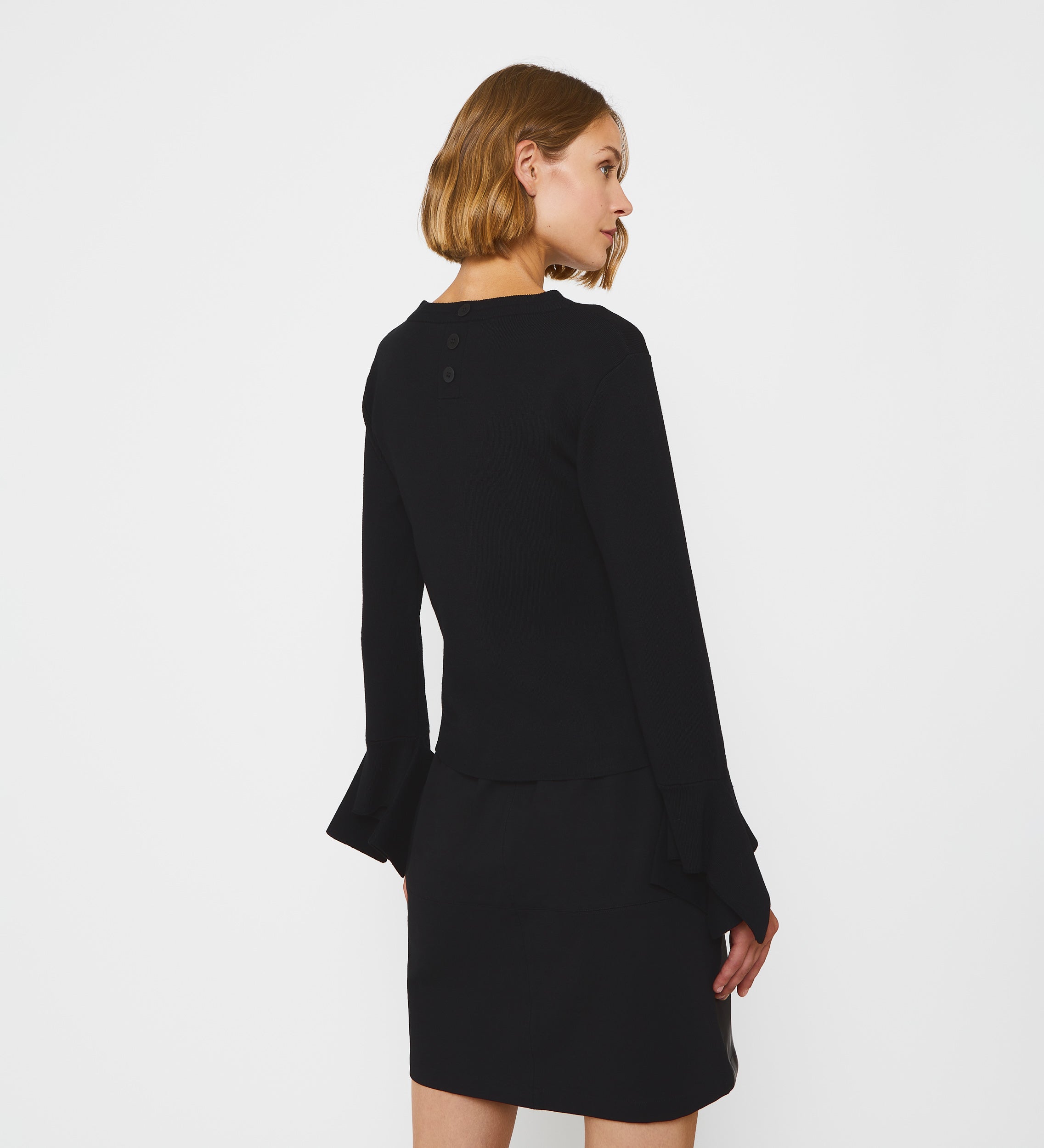 Ruffle sleeve jumper