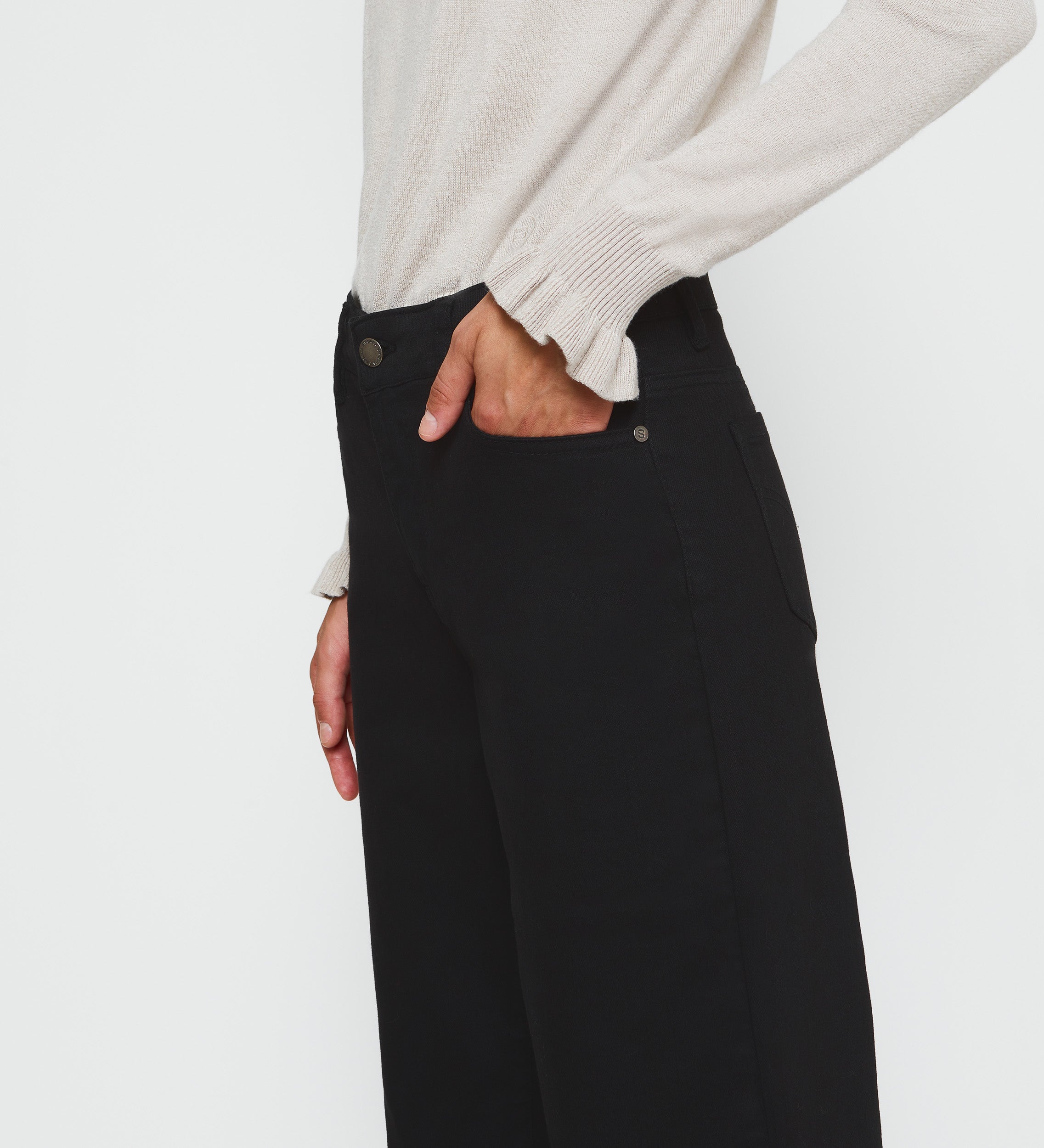 Wide jean pants