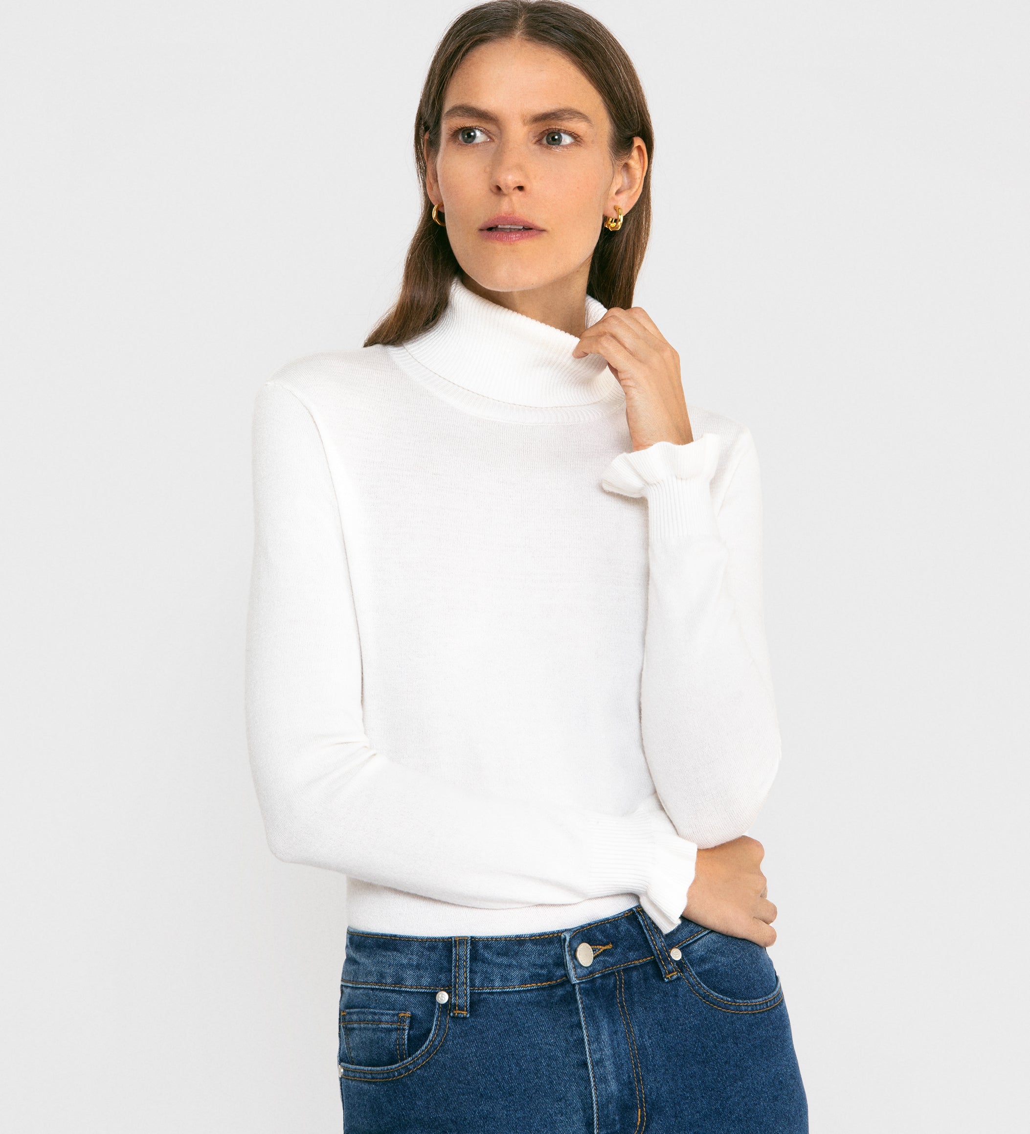 Wide jean pants
